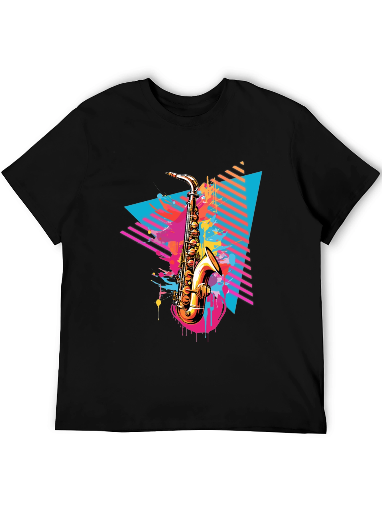 Saxophone Graphic Tee - Retro Music Lover T-Shirt