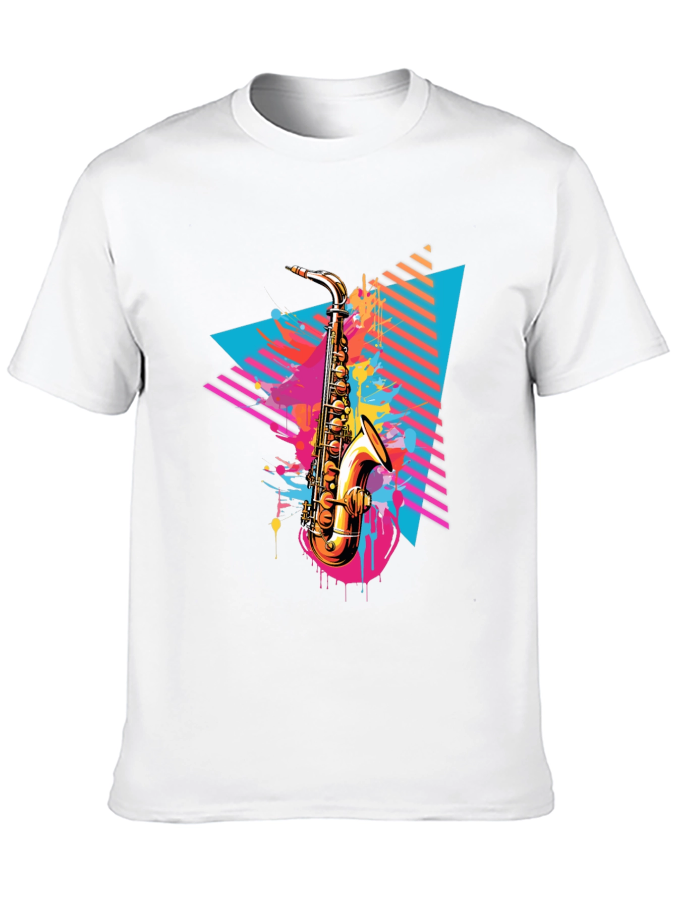 Saxophone Graphic Tee - Retro Music Lover T-Shirt