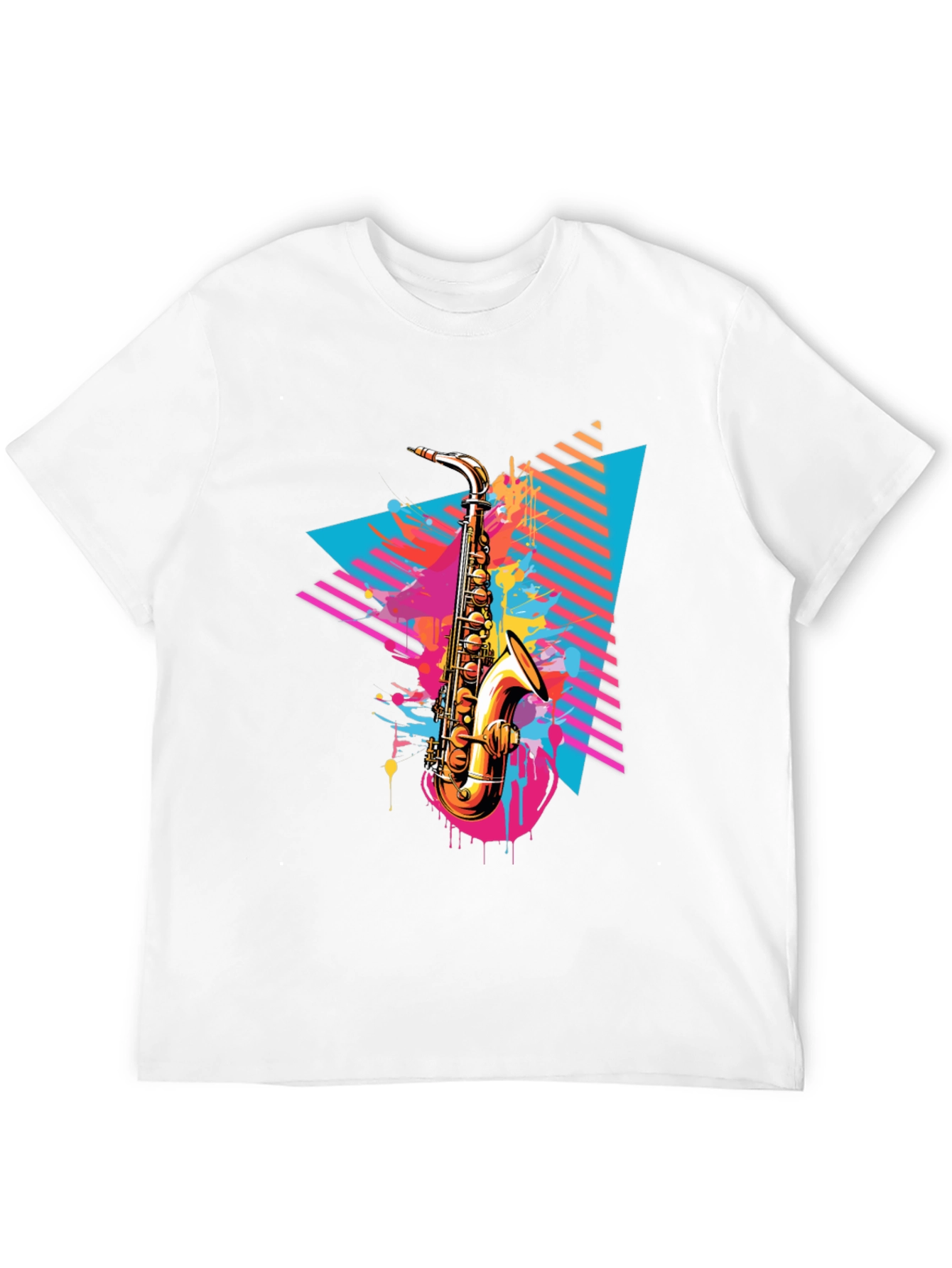 Saxophone Graphic Tee - Retro Music Lover T-Shirt