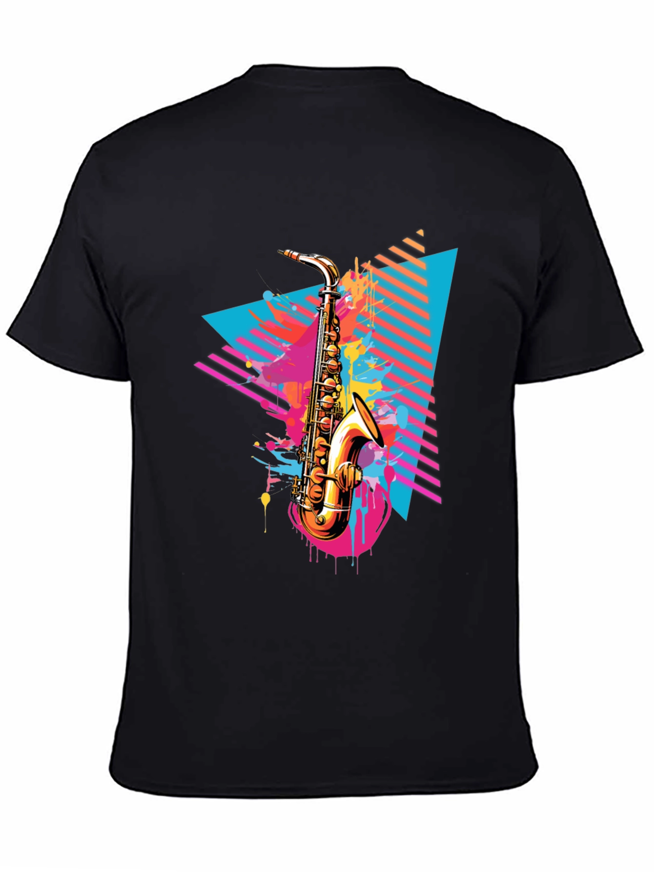 Saxophone Graphic Tee - Retro Music Lover T-Shirt