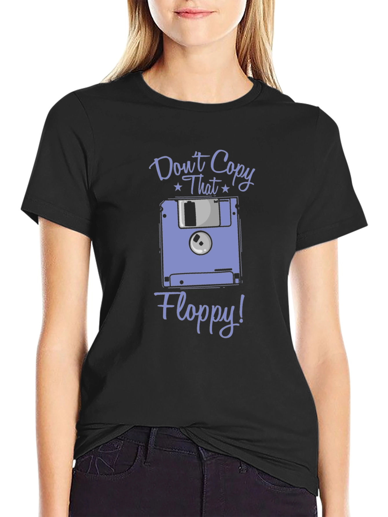 Retro Dont Copy That Floppy Graphic T-Shirt