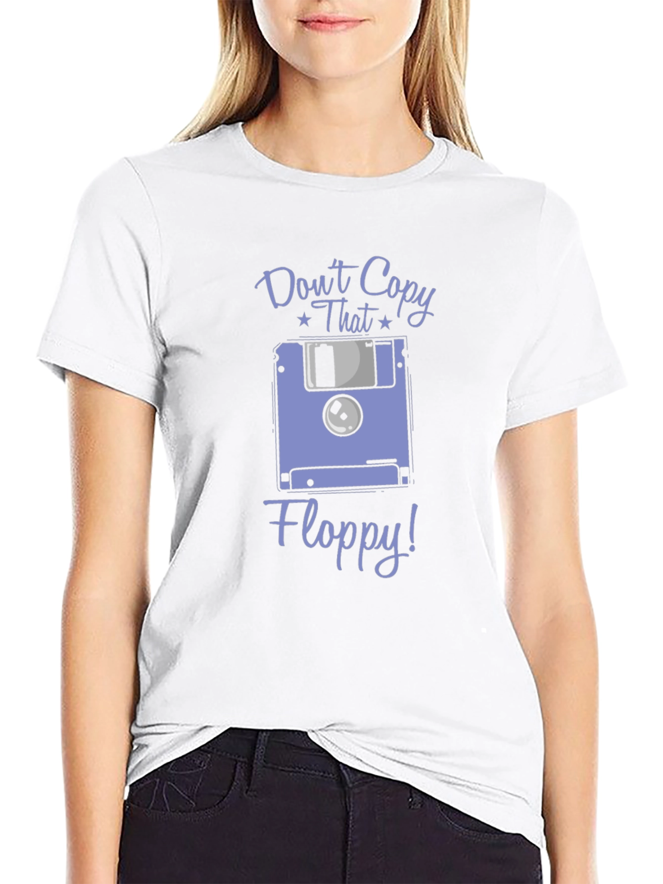 Retro Dont Copy That Floppy Graphic T-Shirt