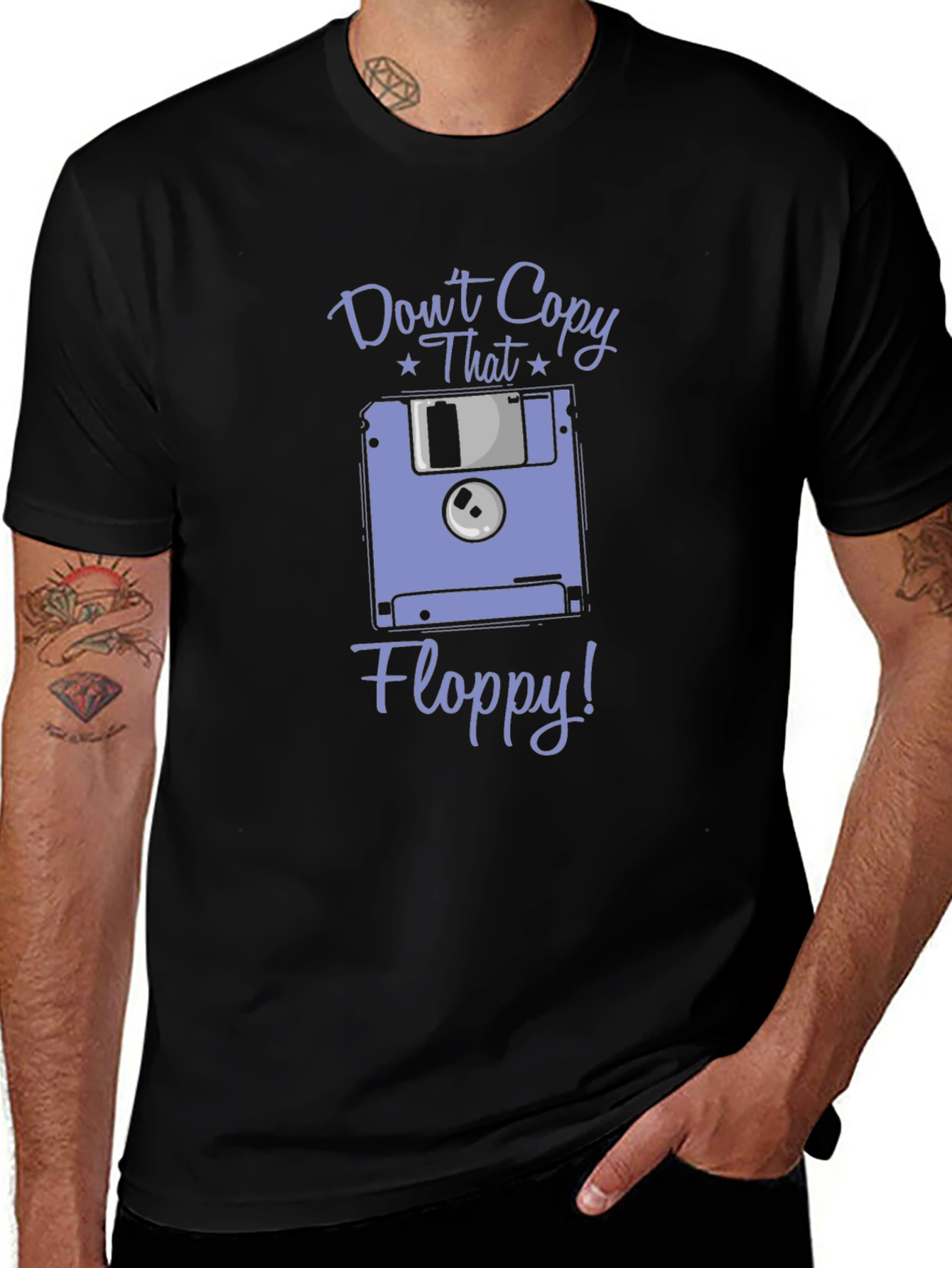 Retro Dont Copy That Floppy Graphic T-Shirt