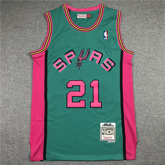Men's San Antonio Spurs Tim Duncan Green 1998/99 Classics Swingman Player Jerseys