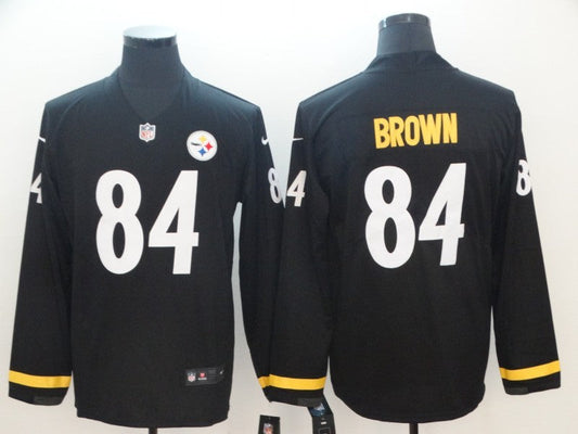 Men's Pittsburgh Steelers Antonio Brown #84 Black Game Player Jerseys