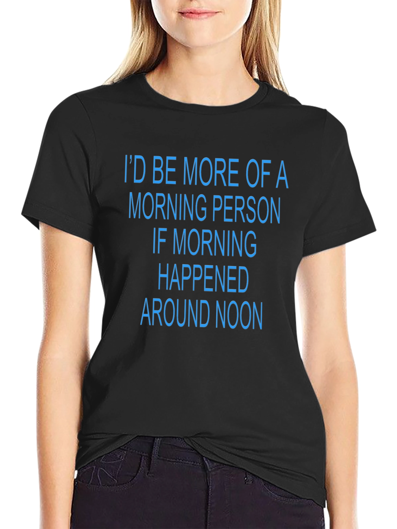 Funny Morning Person T-Shirt - Black Novelty Tee