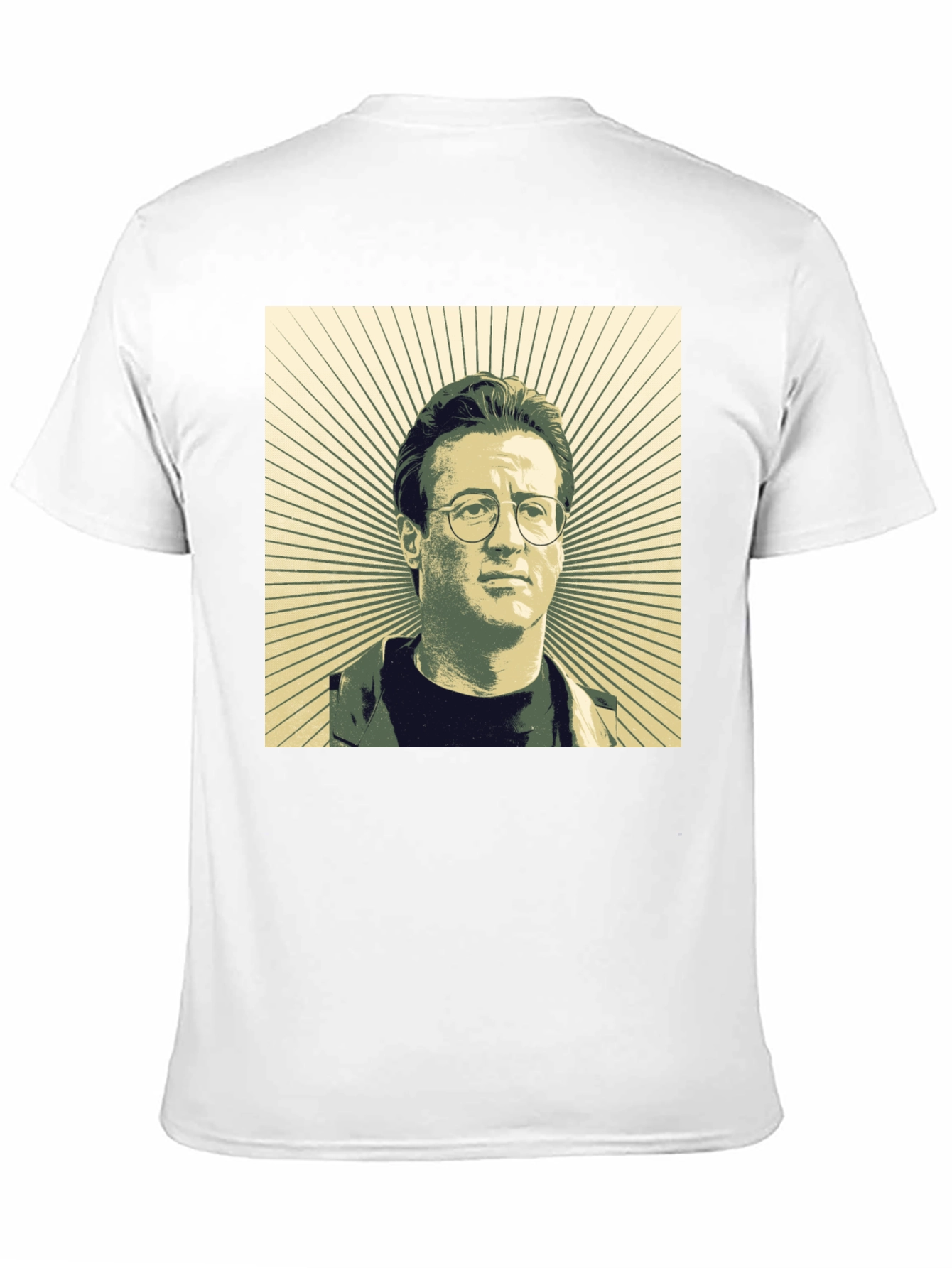Retro Portrait Graphic Tee - Black Cotton Shirt