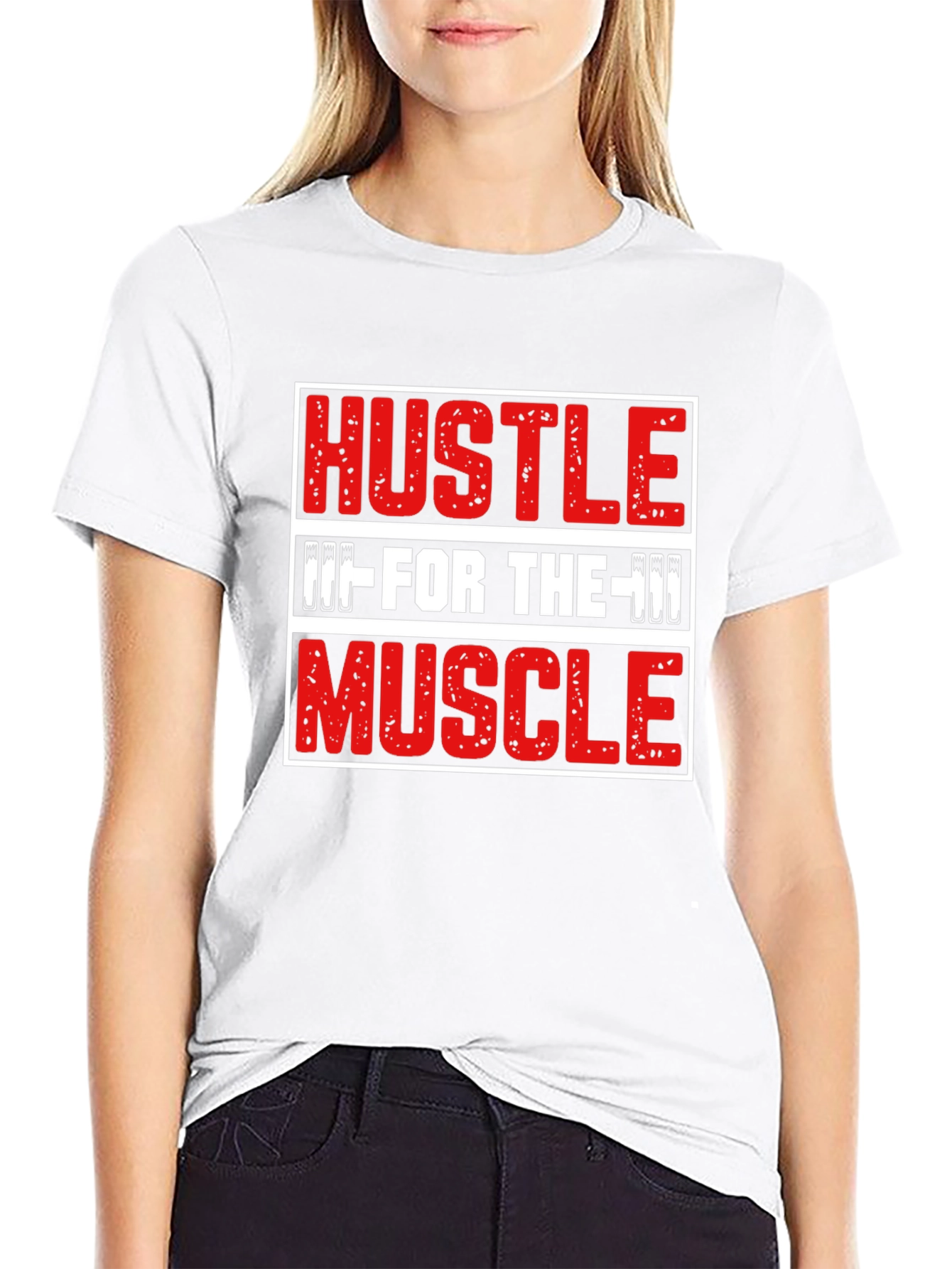 Hustle For The Muscle Graphic Tee - Black