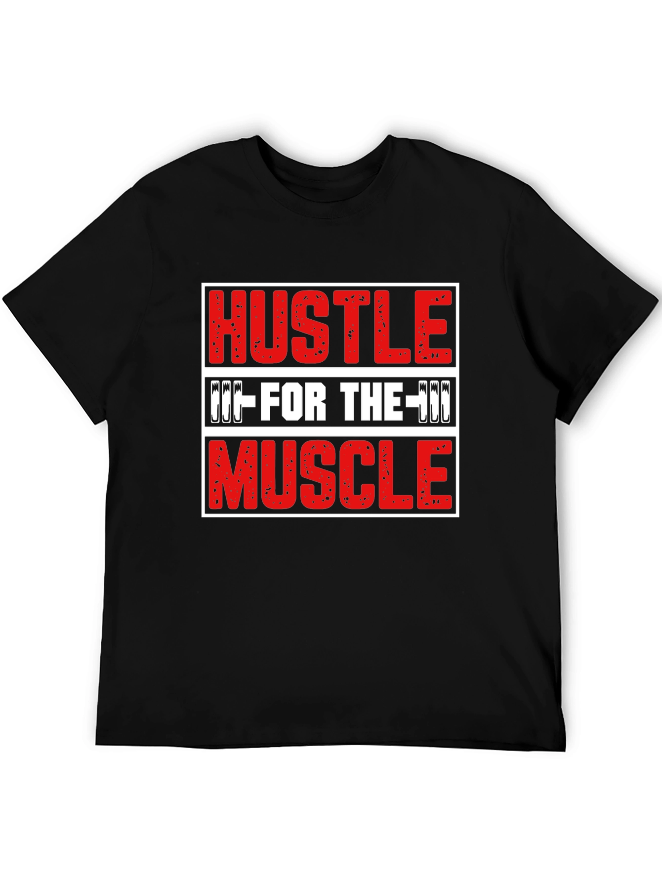 Hustle For The Muscle Graphic Tee - Black