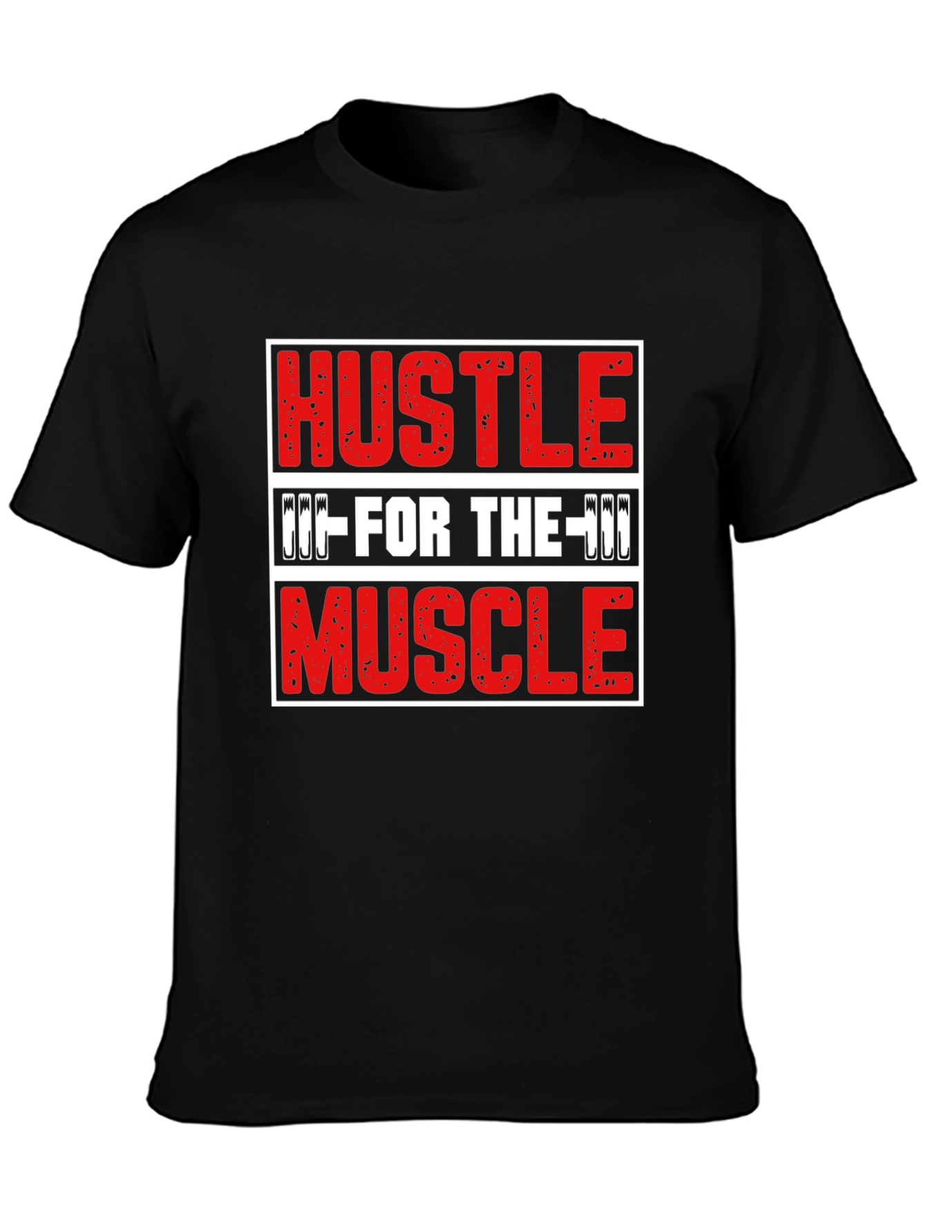 Hustle For The Muscle Graphic Tee - Black