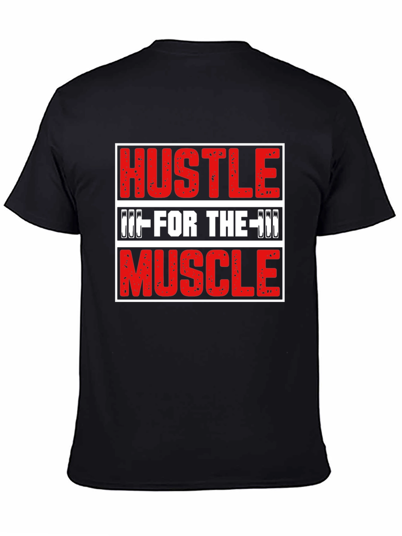 Hustle For The Muscle Graphic Tee - Black