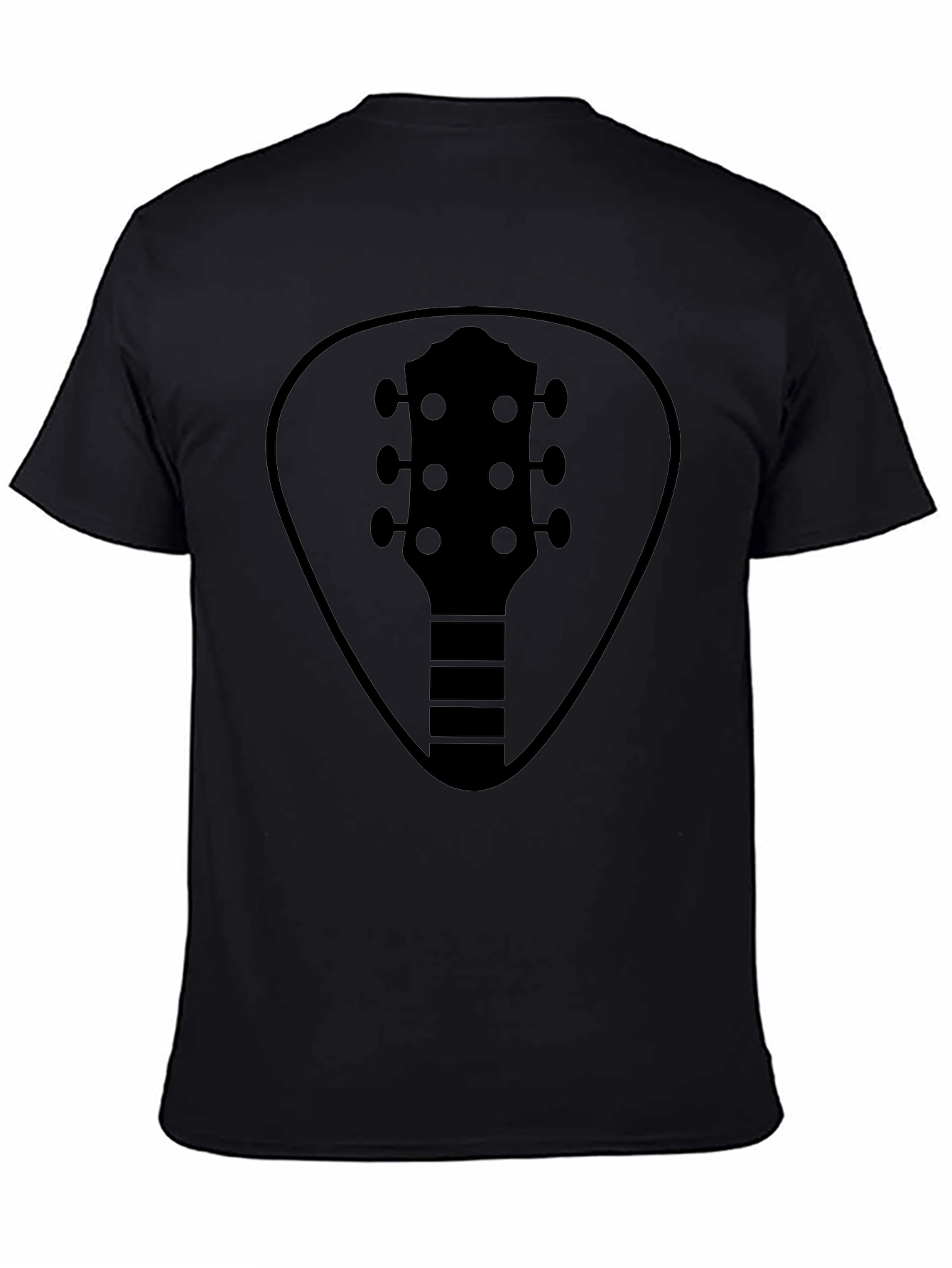 Guitar Pick Headstock Tee - Black