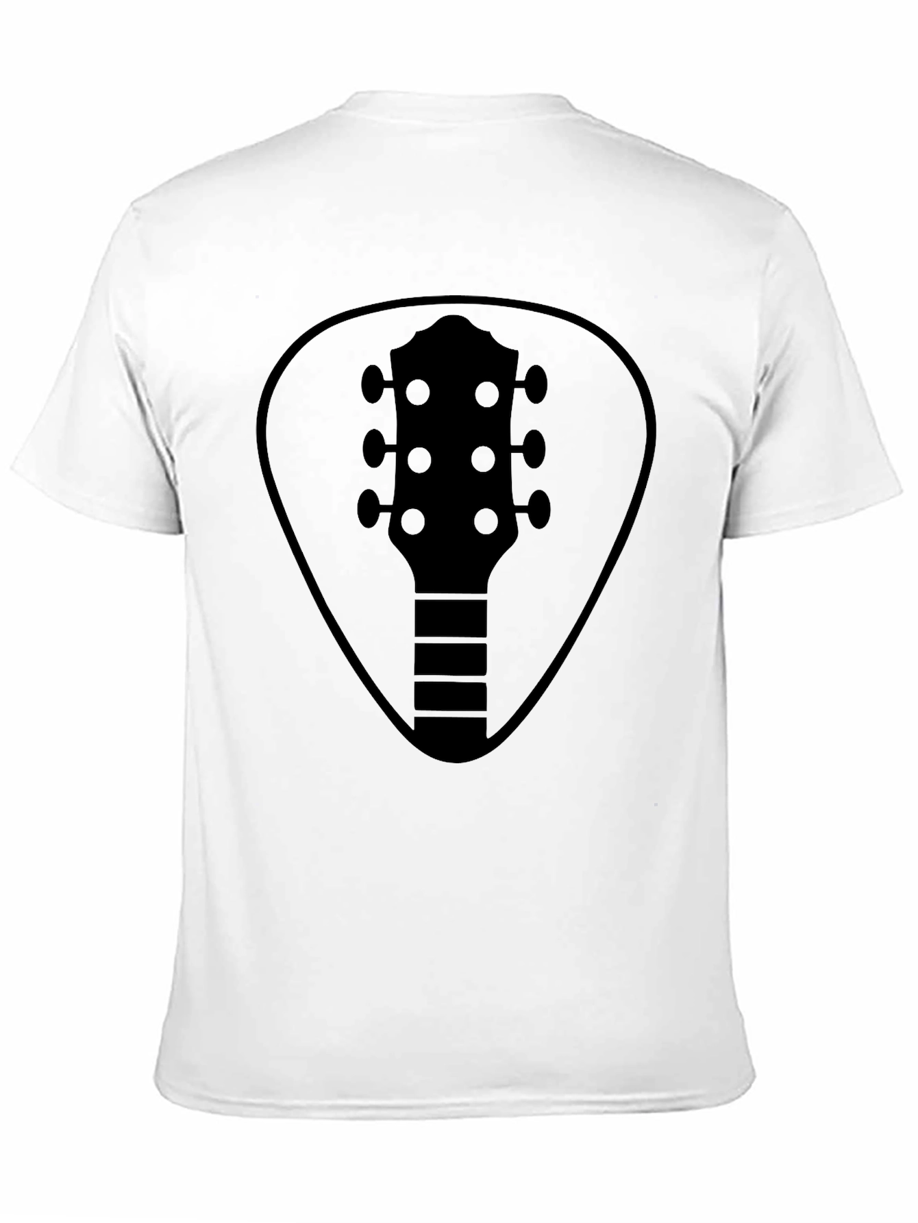 Guitar Pick Headstock Tee - Black