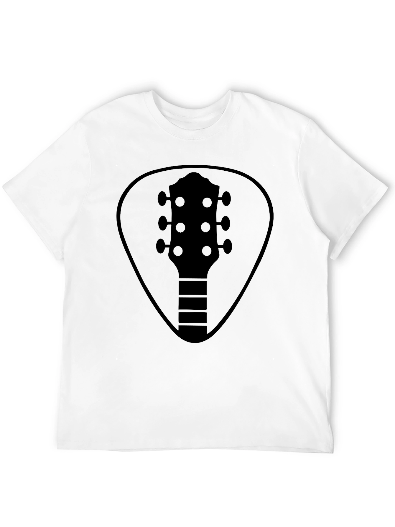 Guitar Pick Headstock Tee - Black