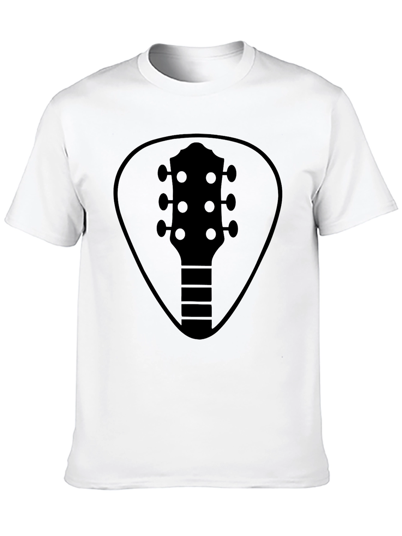 Guitar Pick Headstock Tee - Black