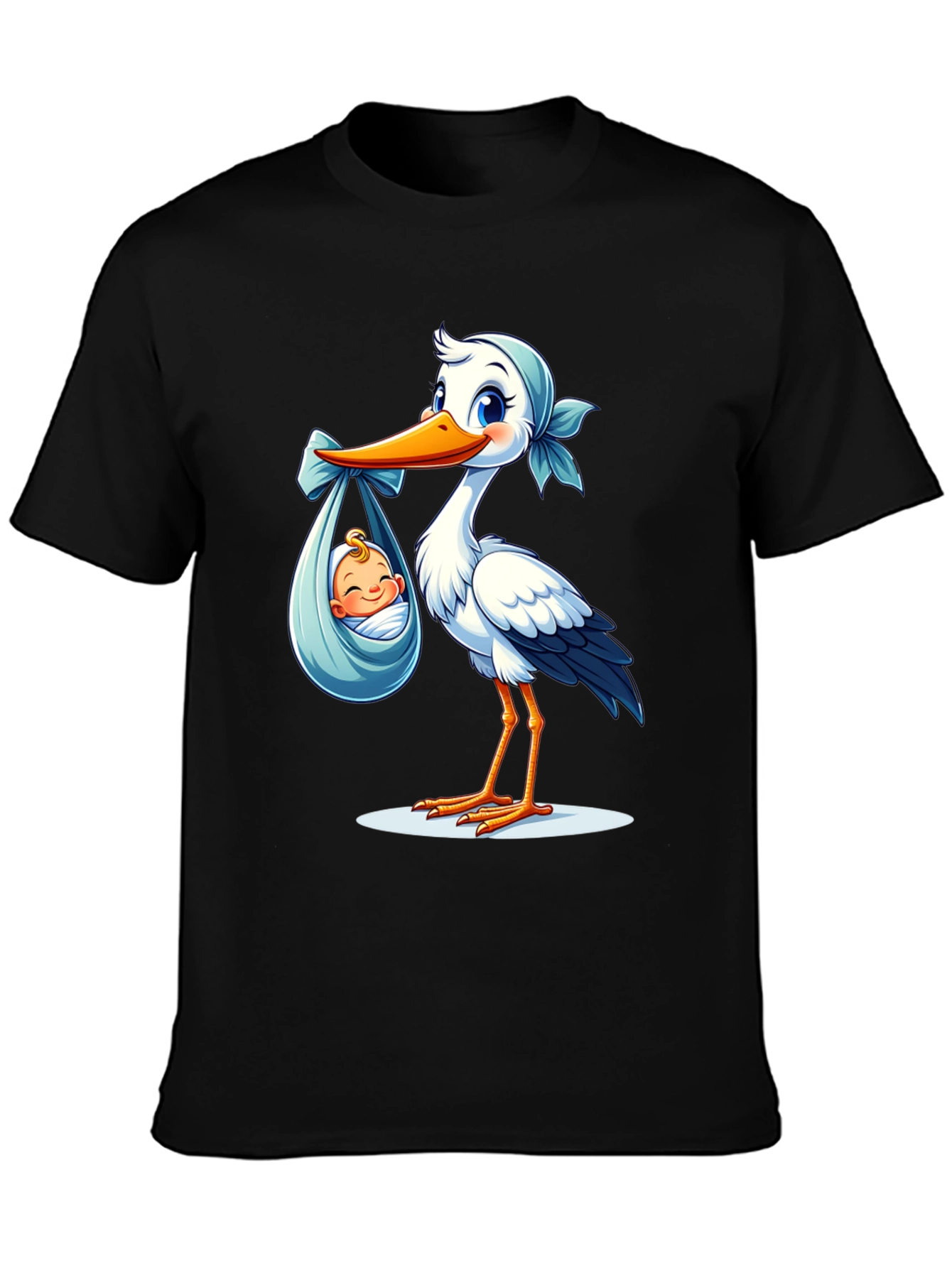 Stork Delivering Baby Graphic Tee