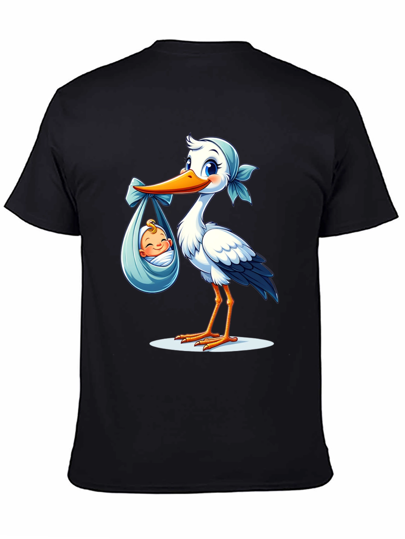 Stork Delivering Baby Graphic Tee