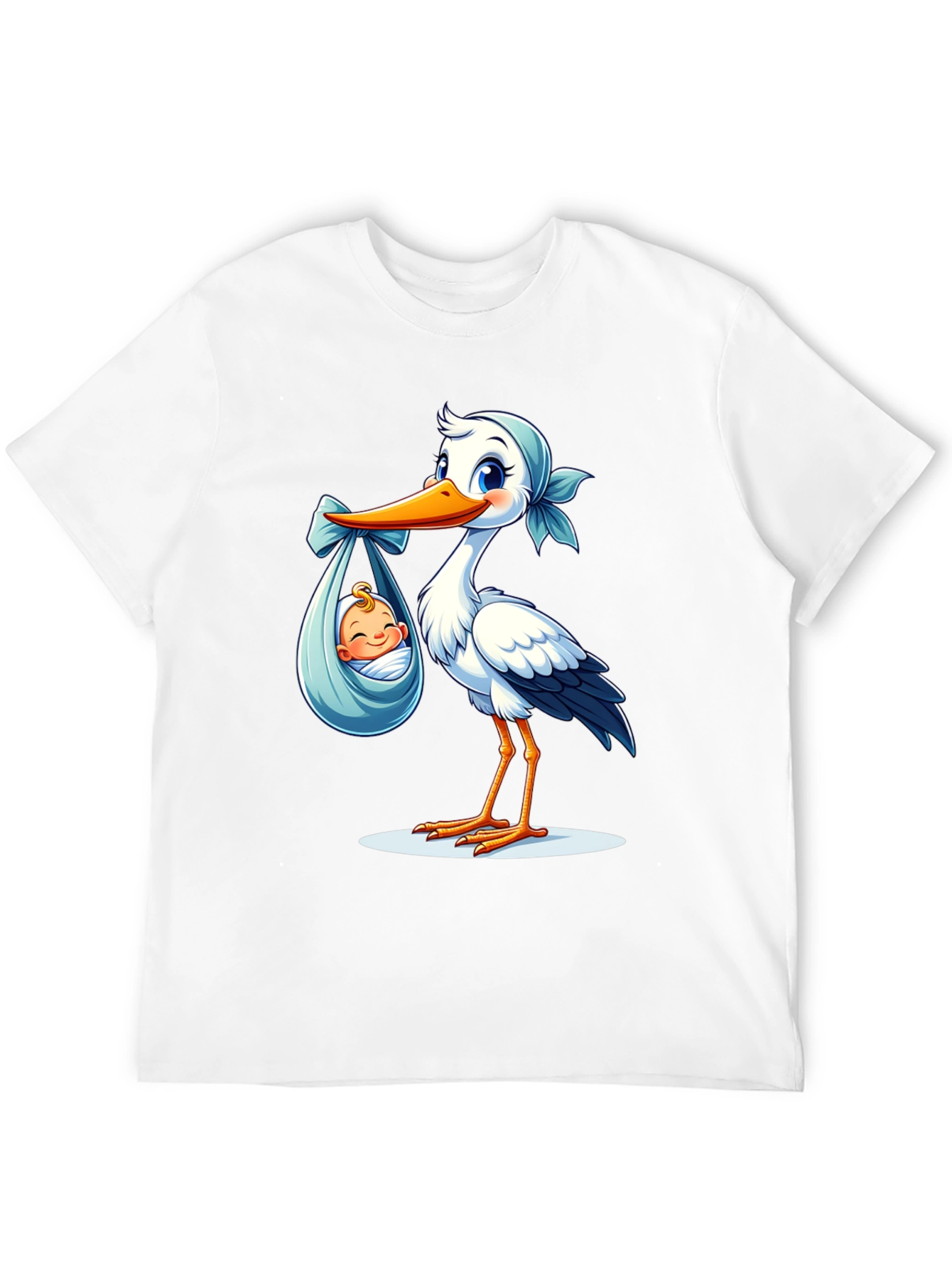 Stork Delivering Baby Graphic Tee