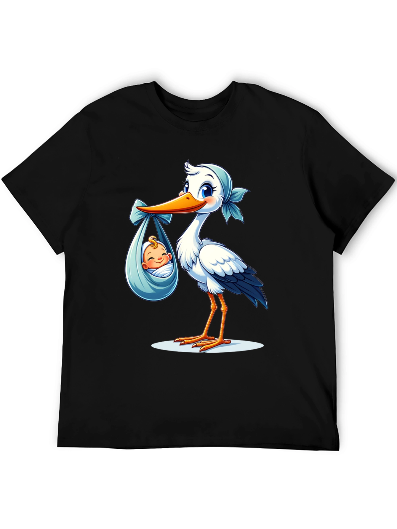 Stork Delivering Baby Graphic Tee
