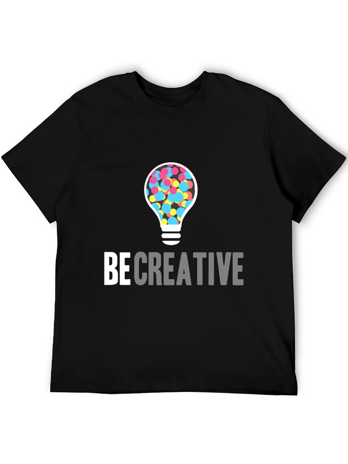 Be Creative Light Bulb Graphic Tee - Black