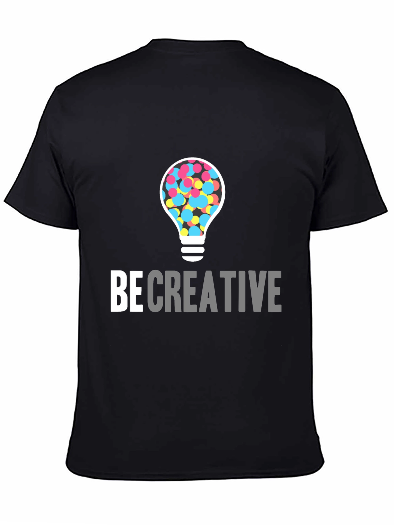 Be Creative Light Bulb Graphic Tee - Black
