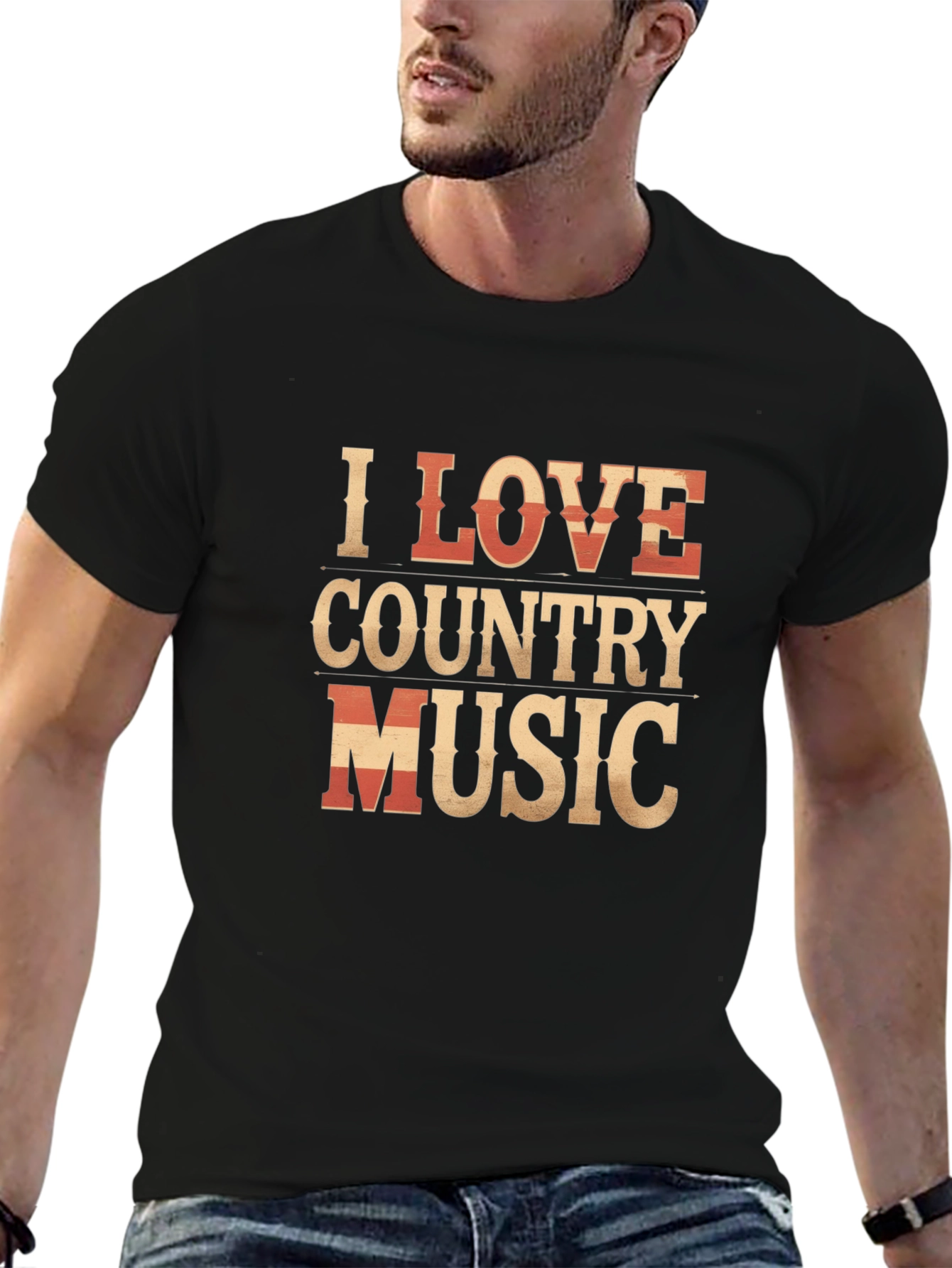 I Love Country Music Graphic T-Shirt