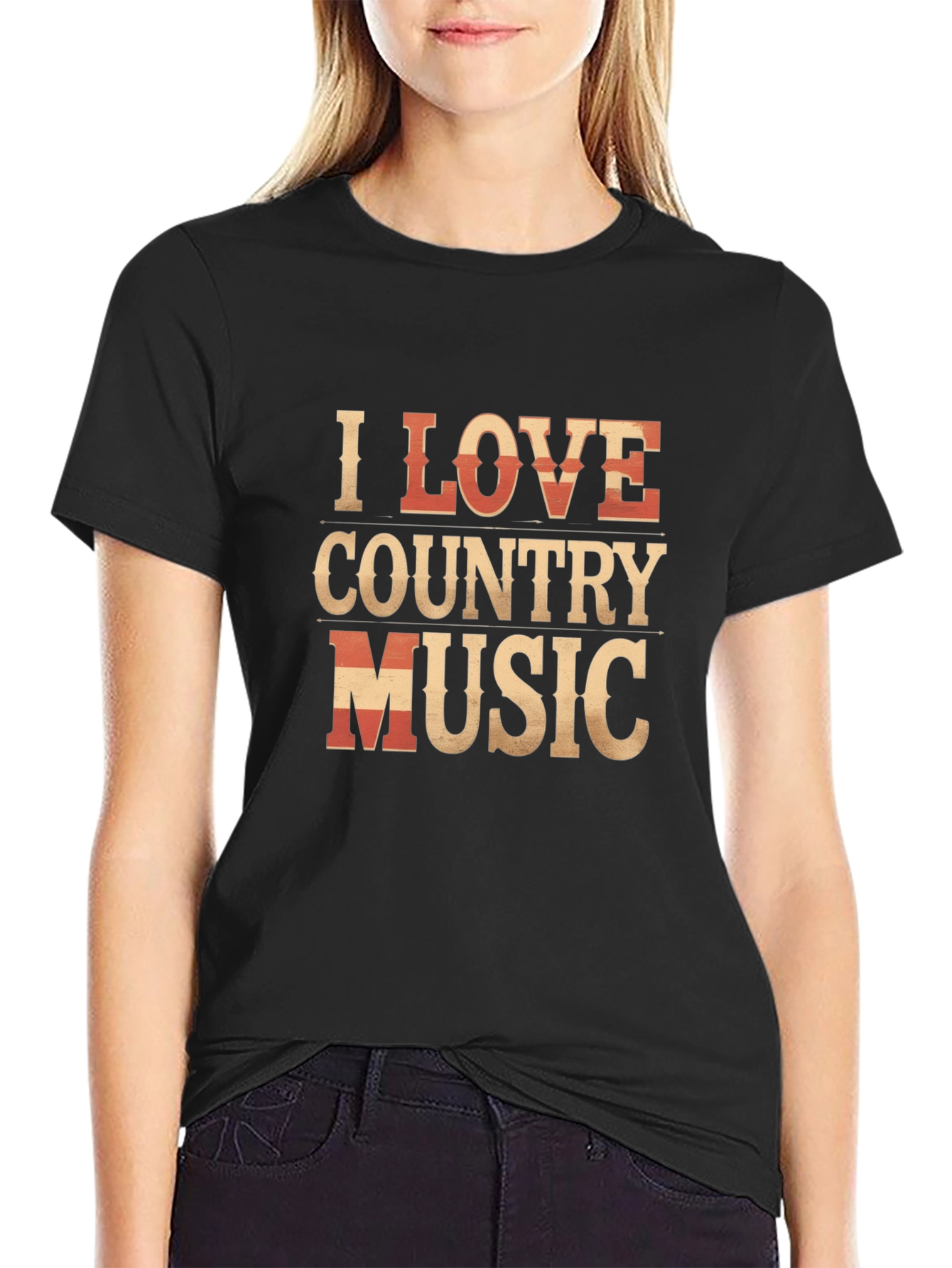 I Love Country Music Graphic T-Shirt