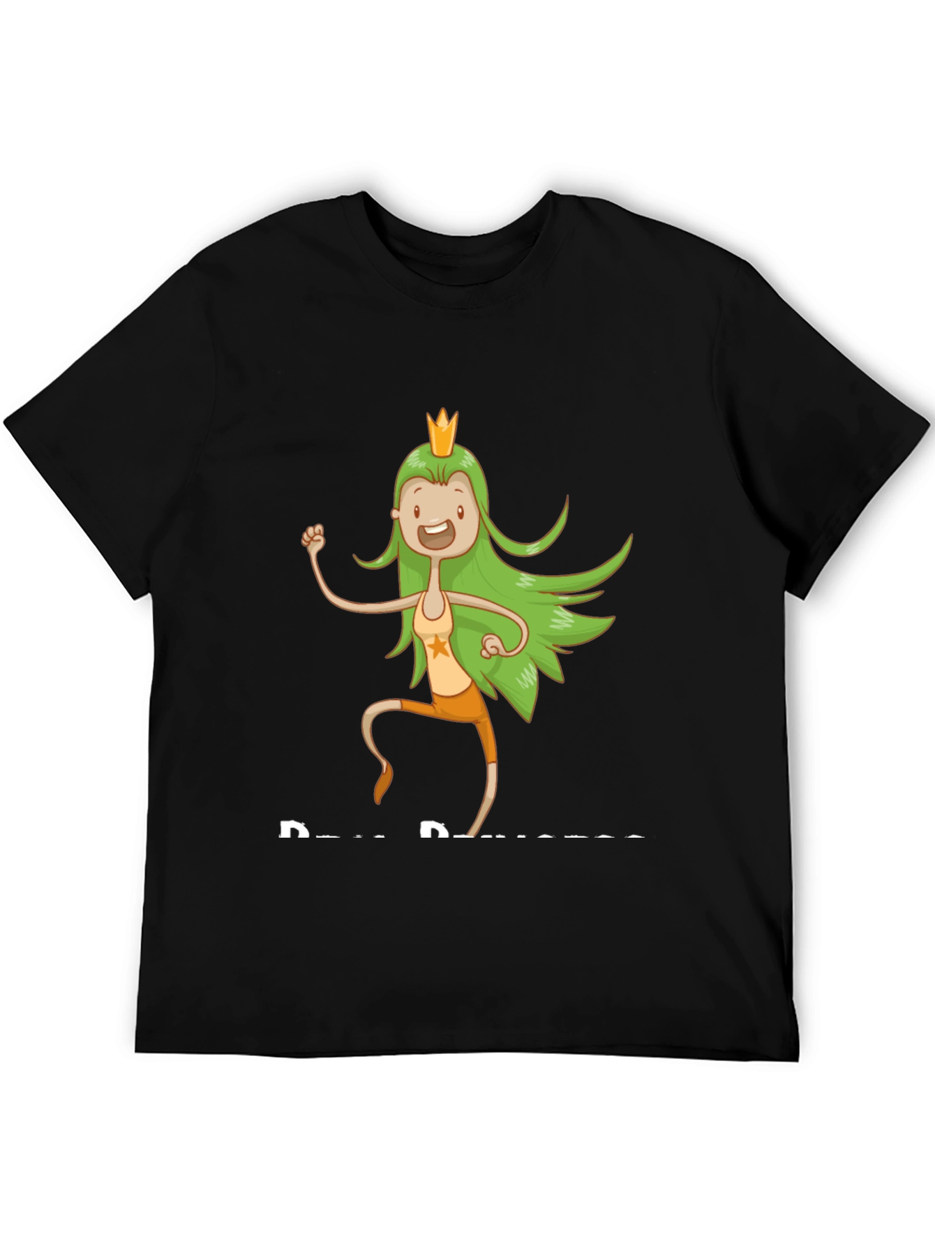 Cartoon Princess T-Shirt - Black