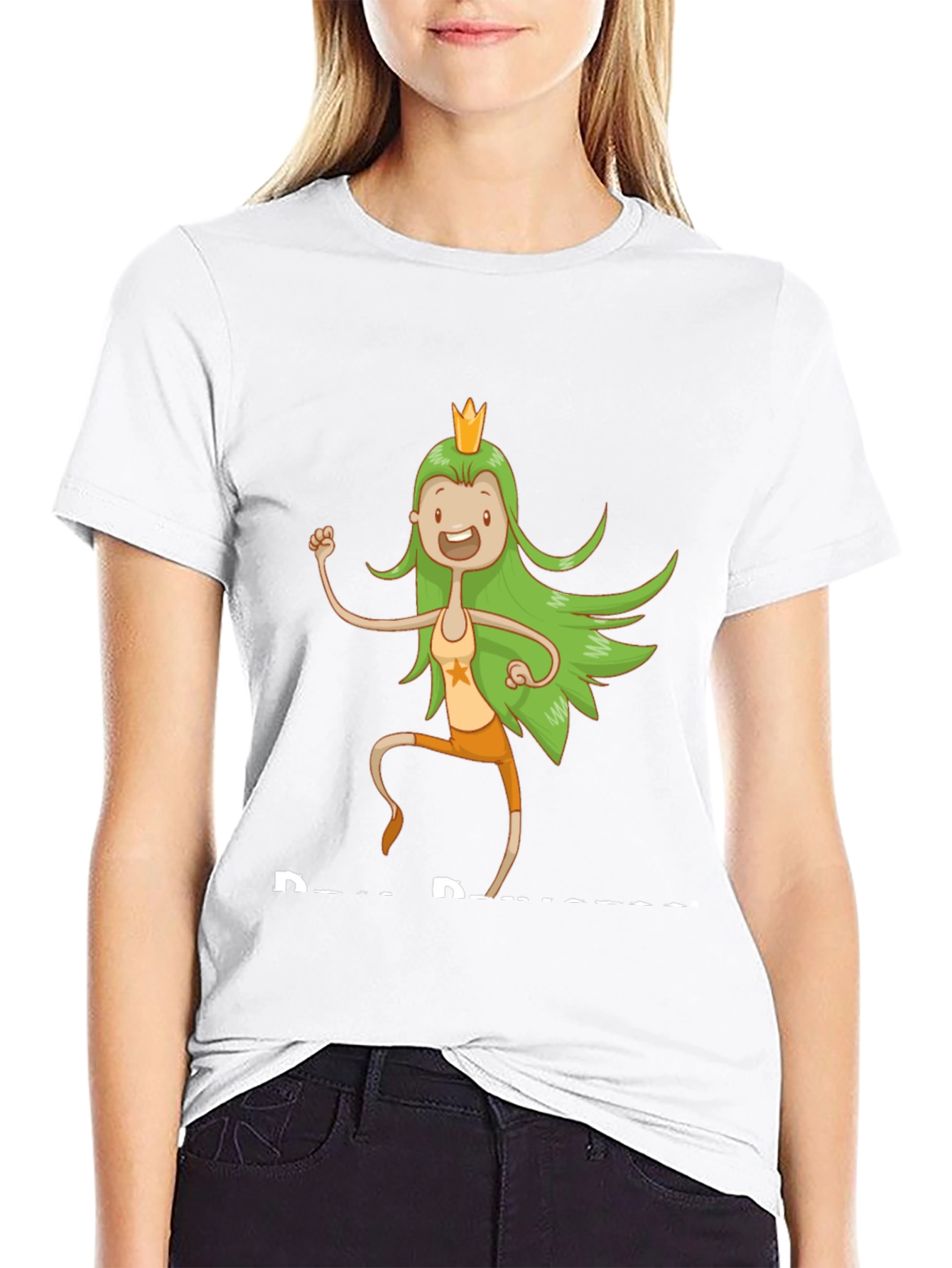 Cartoon Princess T-Shirt - Black