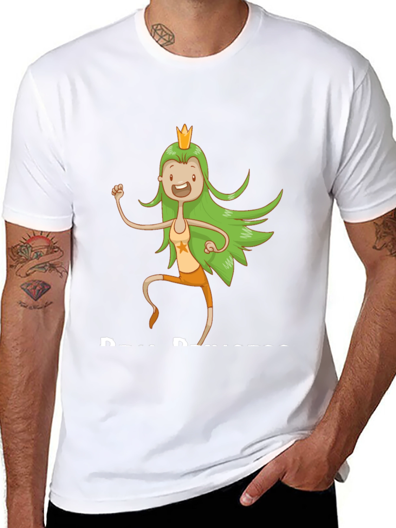 Cartoon Princess T-Shirt - Black