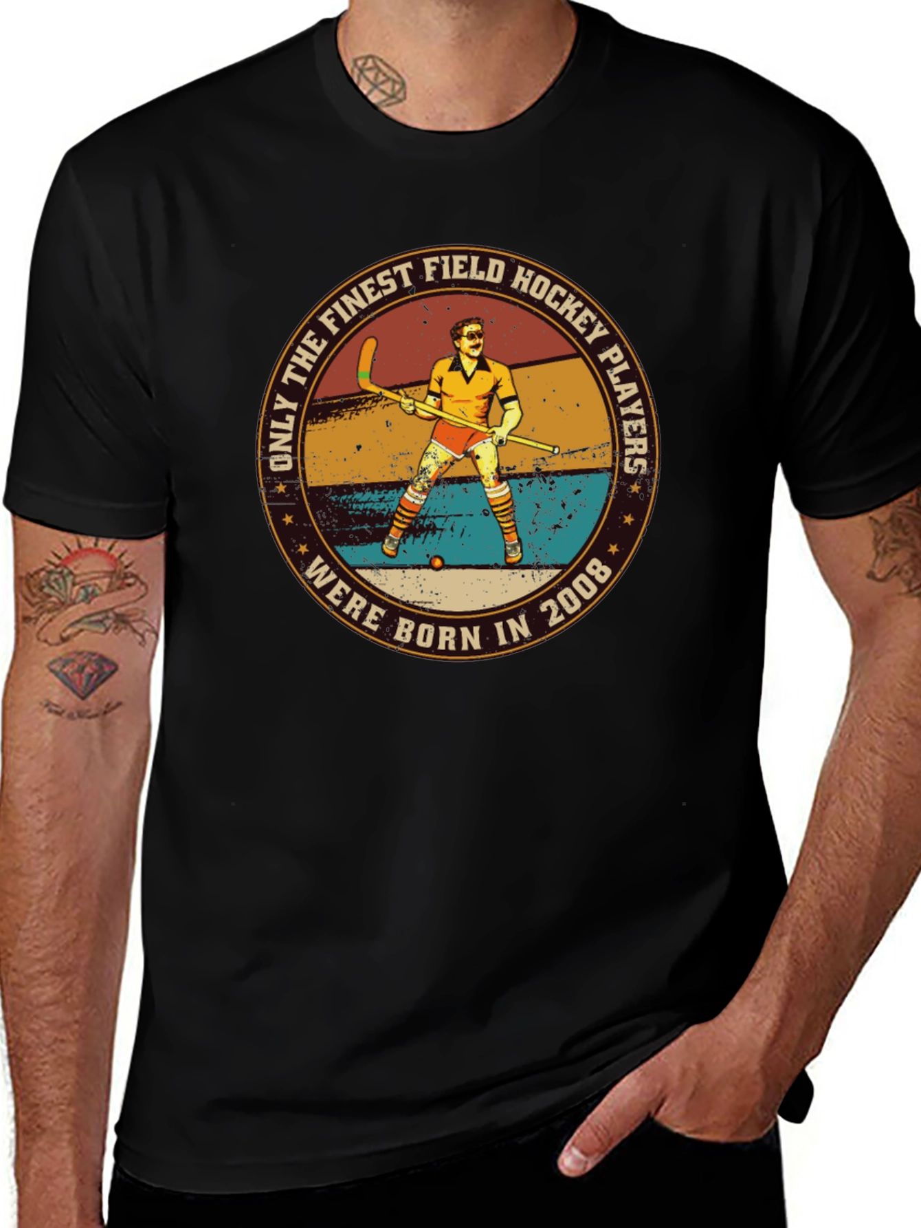 Field Hockey Player Born in 2008 Graphic Tee