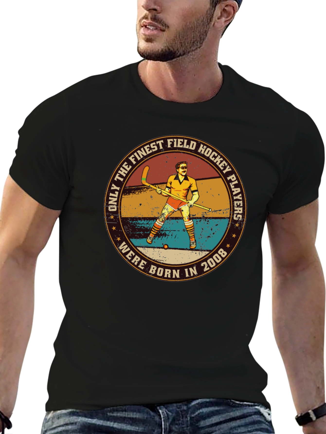 Field Hockey Player Born in 2008 Graphic Tee