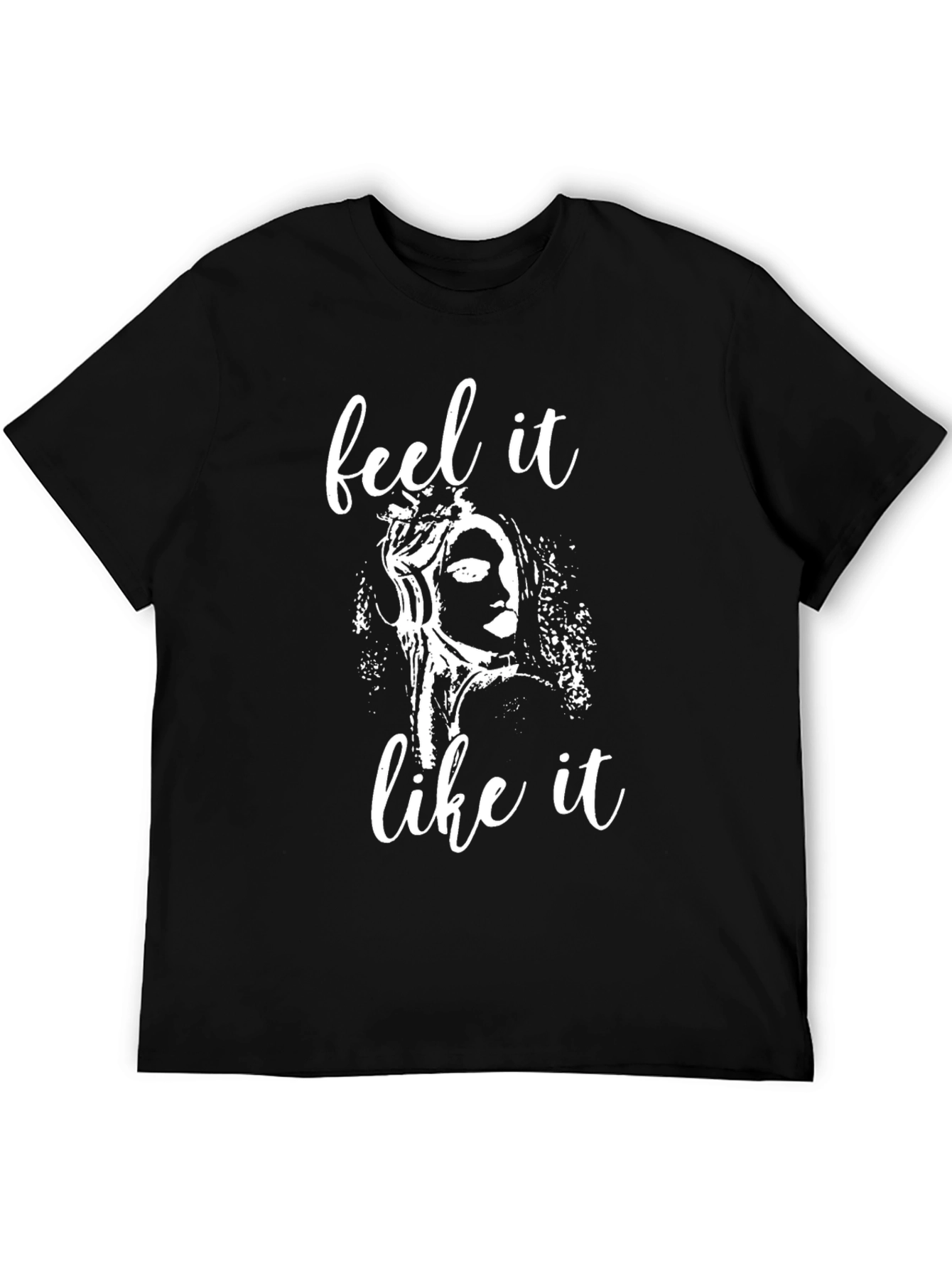 Feel It Like It Black Graphic Tee