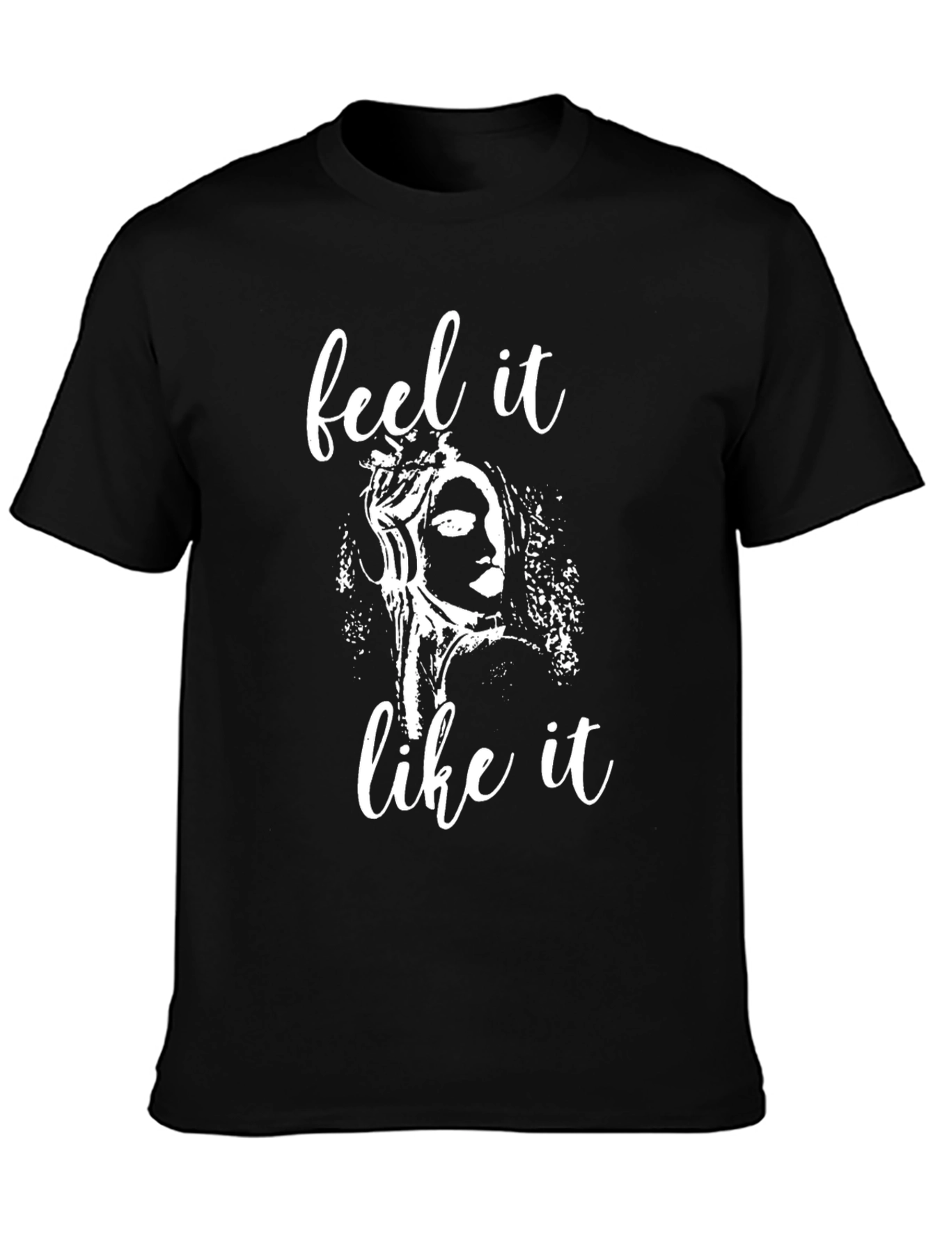 Feel It Like It Black Graphic Tee
