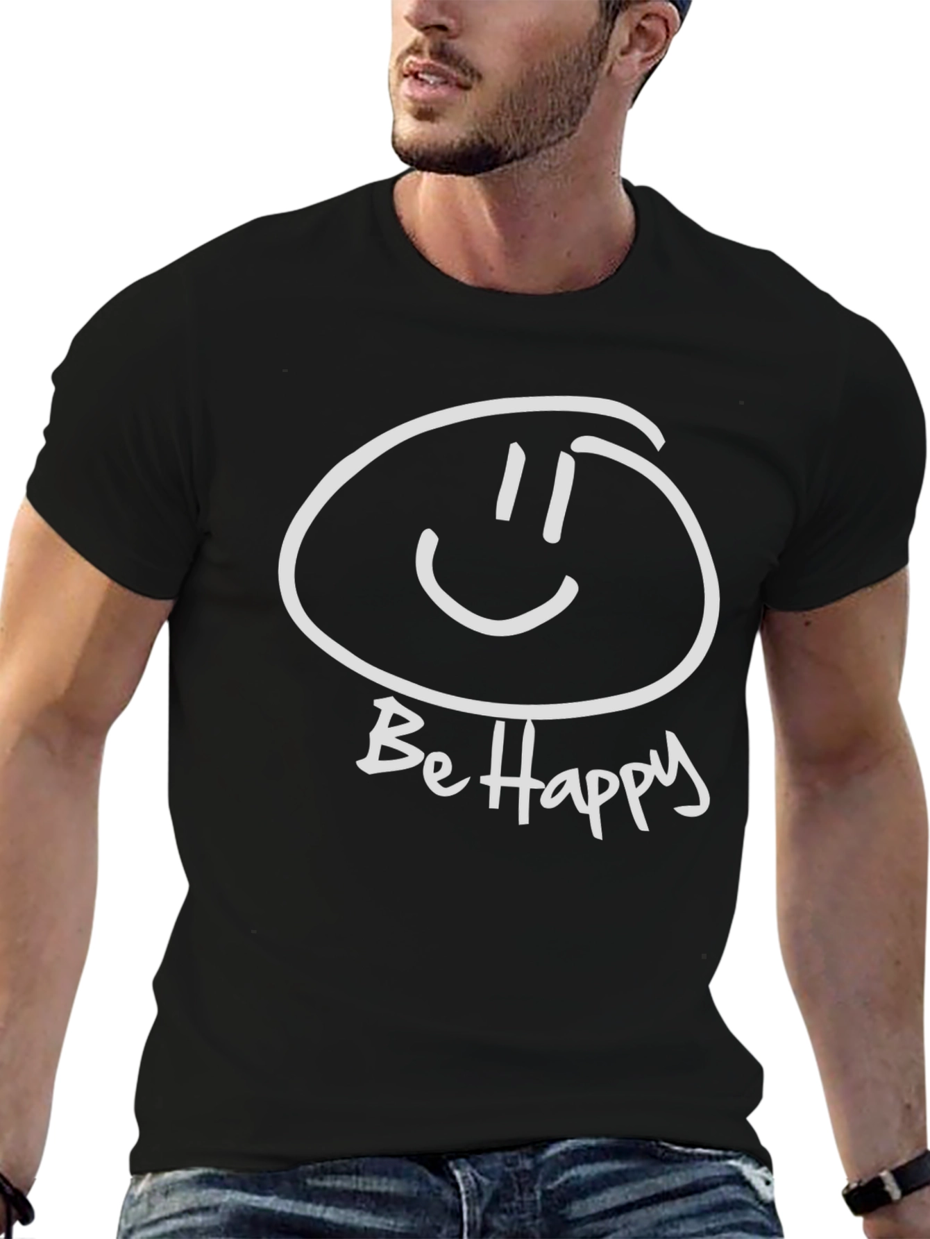 Be Happy Graphic Tee - Classic Comfort