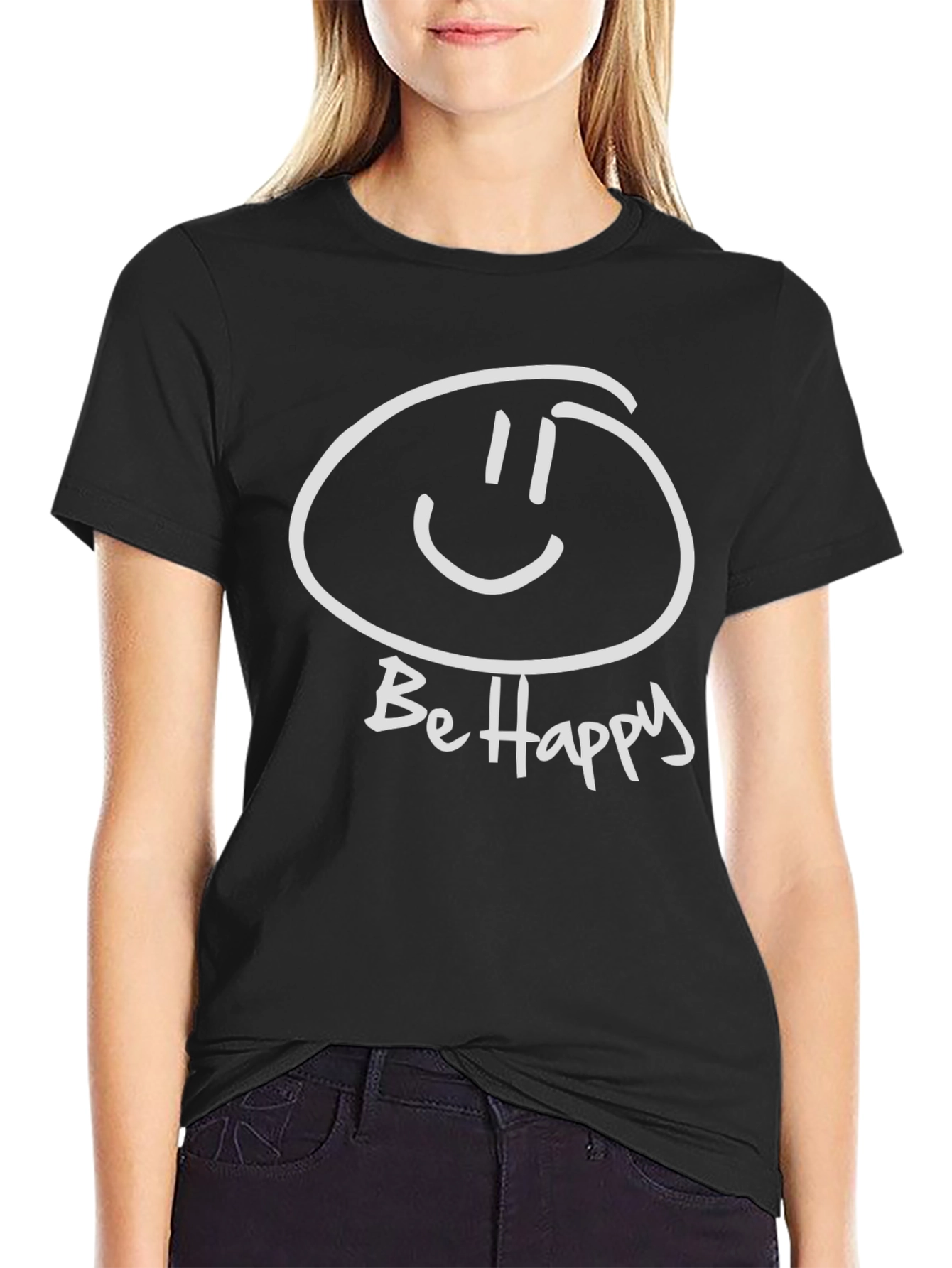 Be Happy Graphic Tee - Classic Comfort