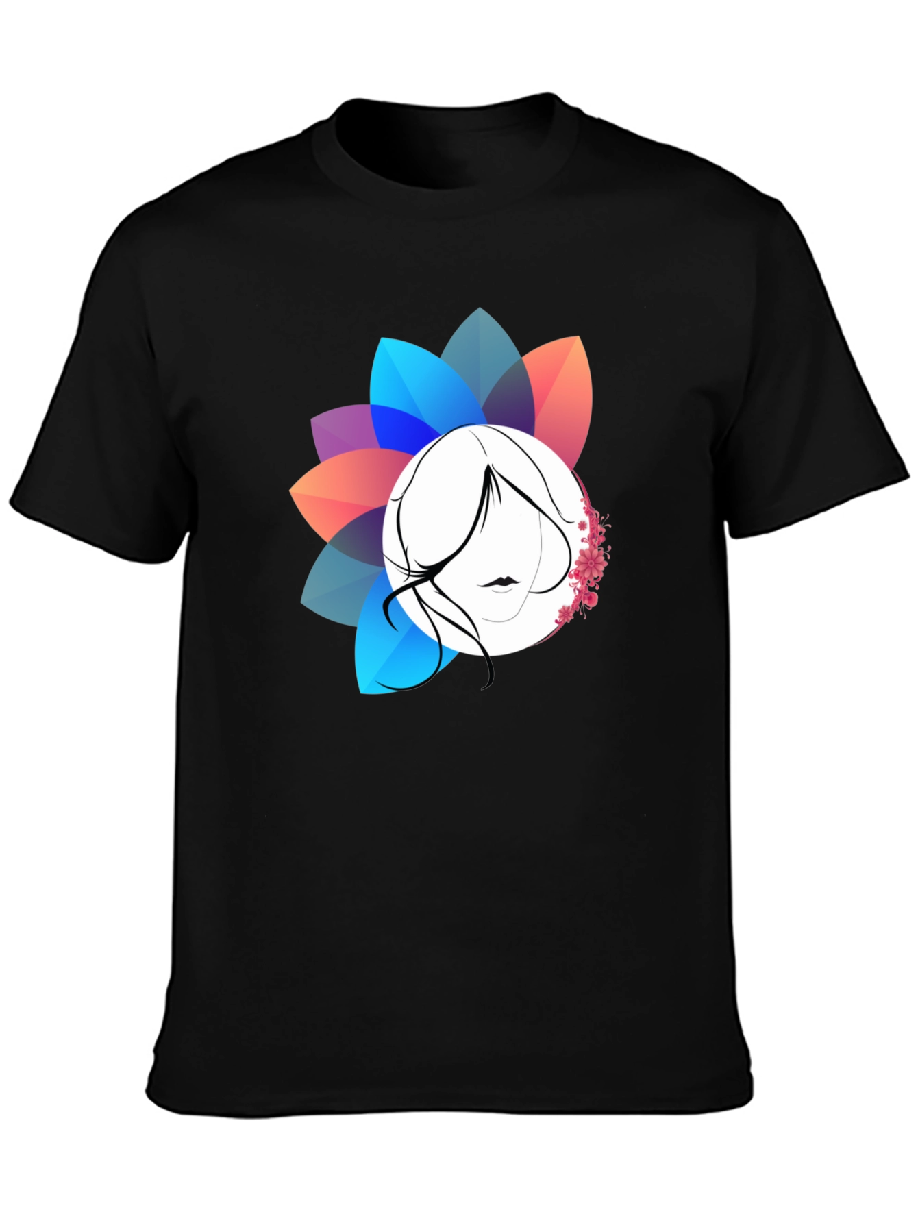 Floral Silhouette Graphic T-Shirt