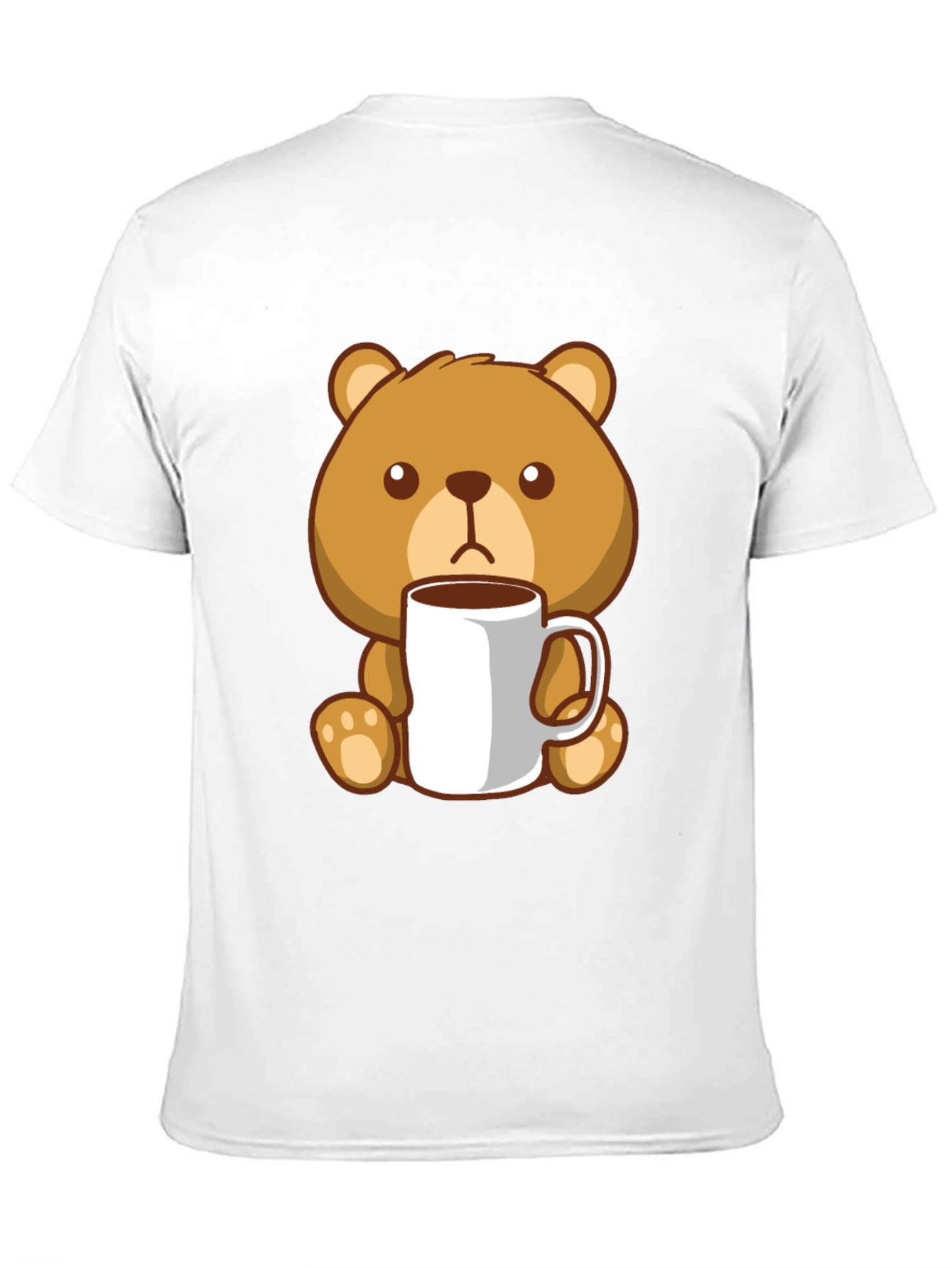 Cute Bear Coffee Lover Black T-Shirt
