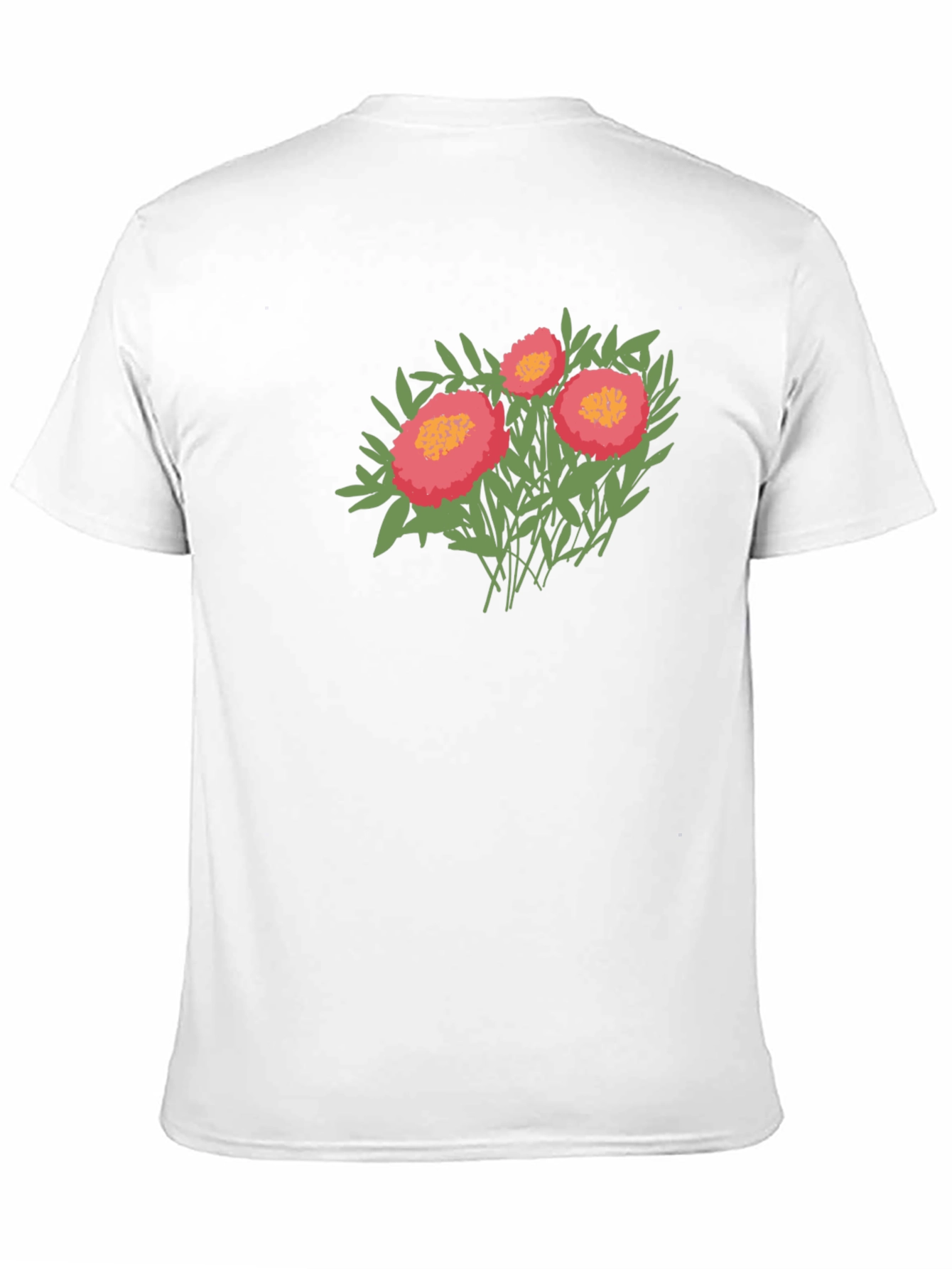 Floral Graphic Print Tee - Black Casual Shirt