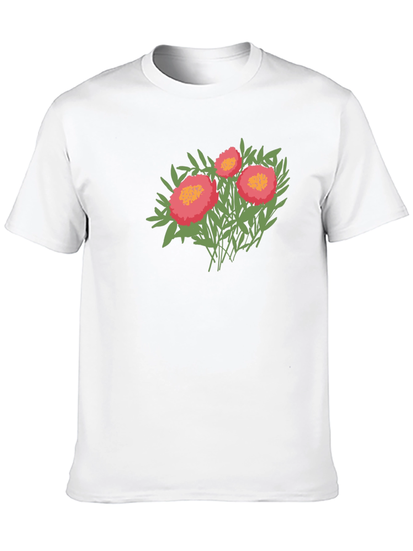 Floral Graphic Print Tee - Black Casual Shirt