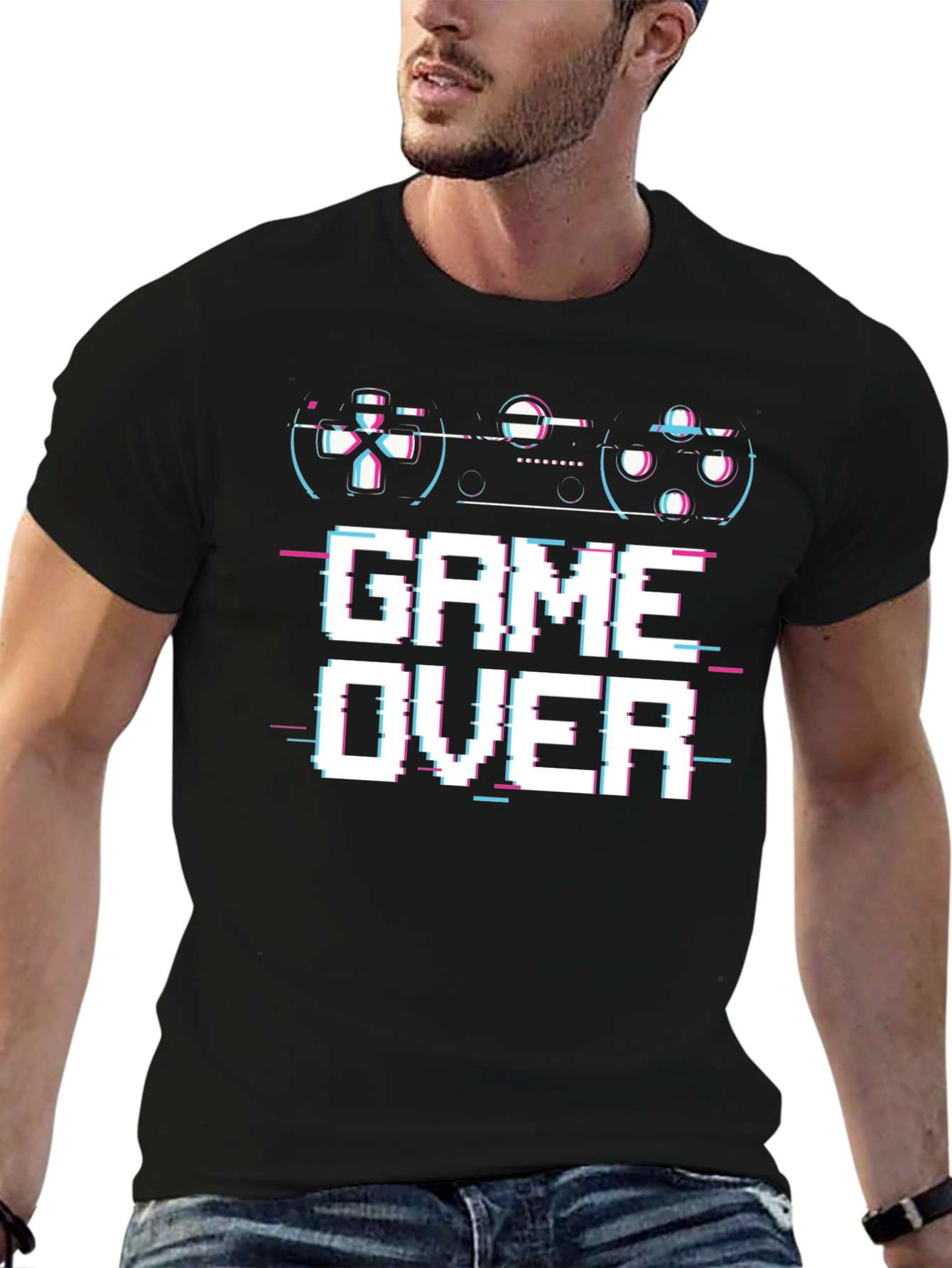Game Over Glitch T-Shirt - Gamer Style