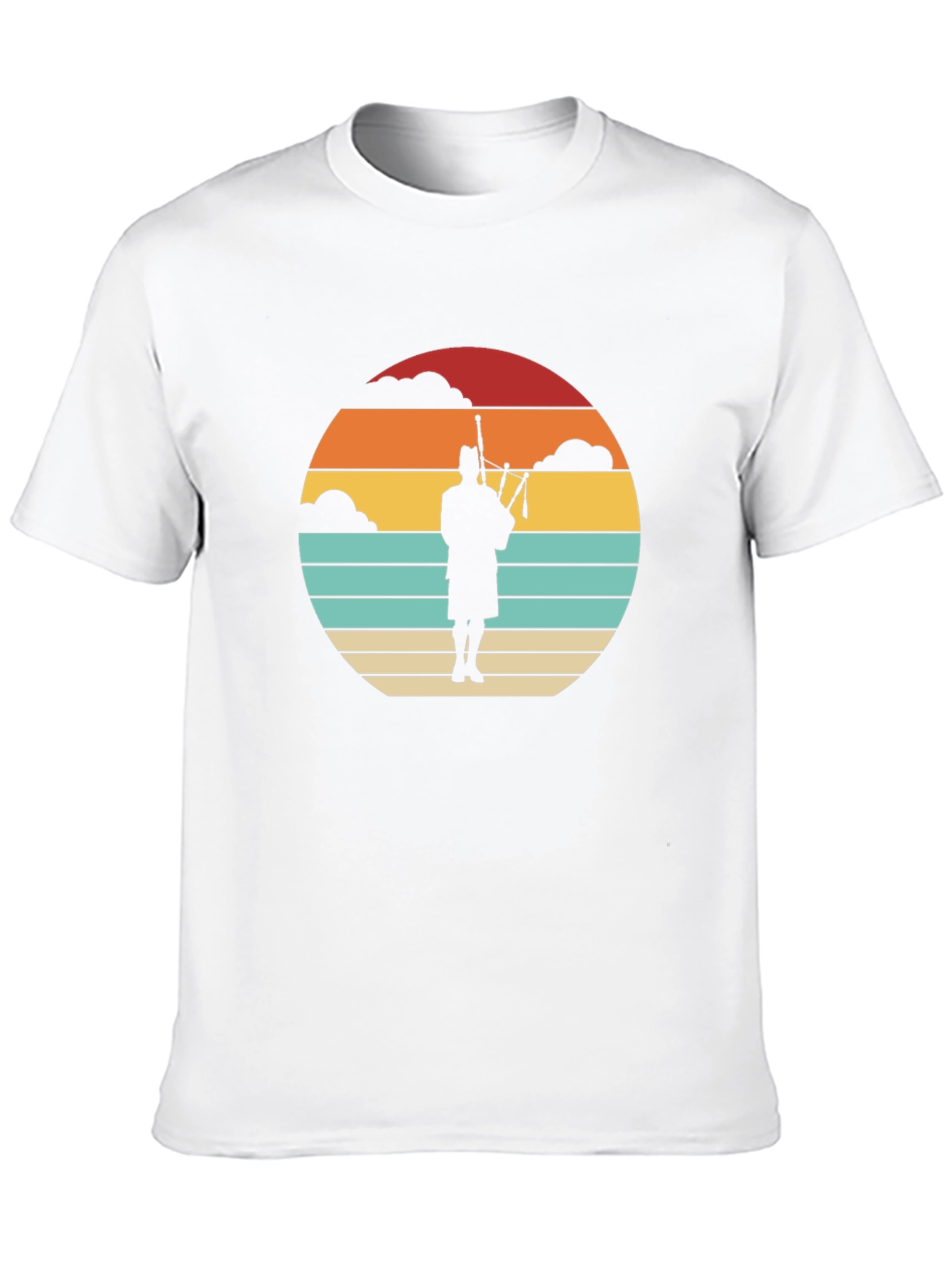 Retro Scottish Bagpiper T-Shirt
