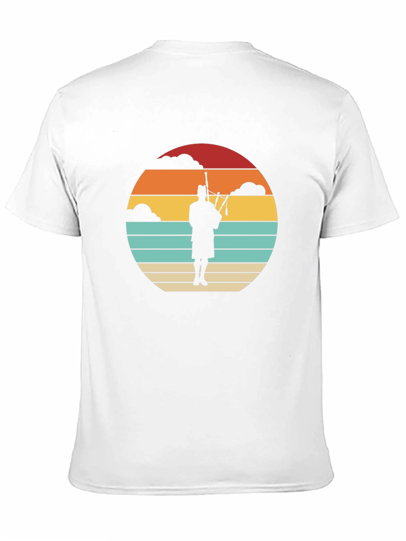 Retro Scottish Bagpiper T-Shirt