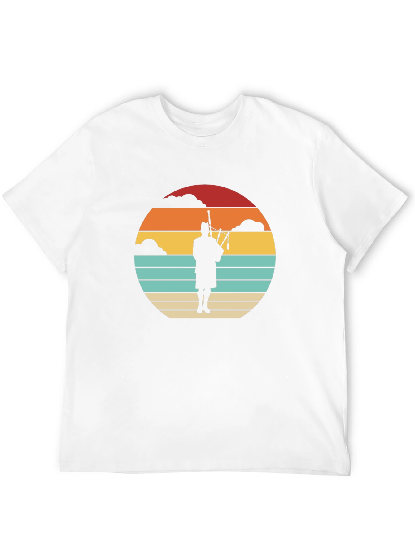 Retro Scottish Bagpiper T-Shirt