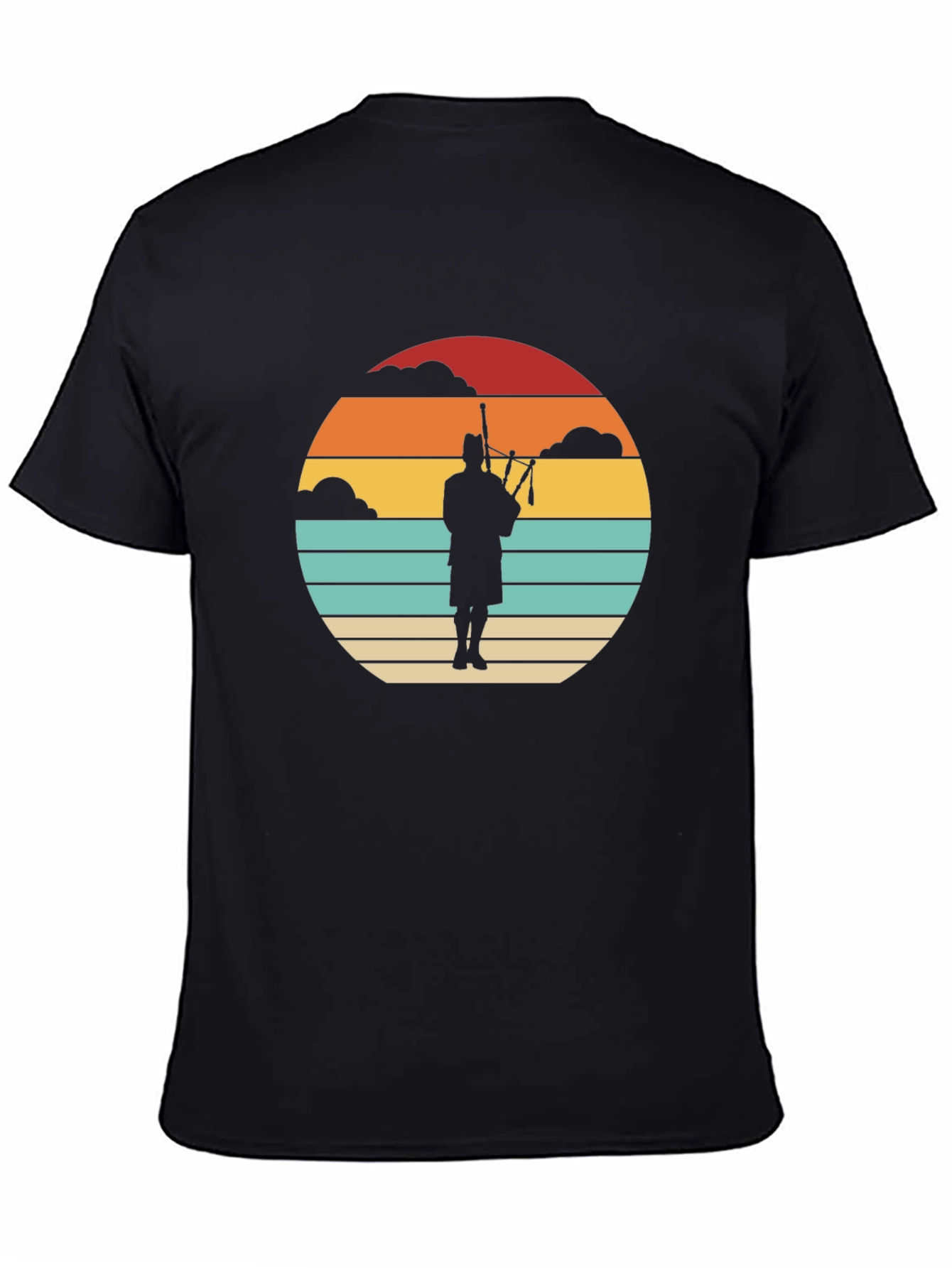 Retro Scottish Bagpiper T-Shirt