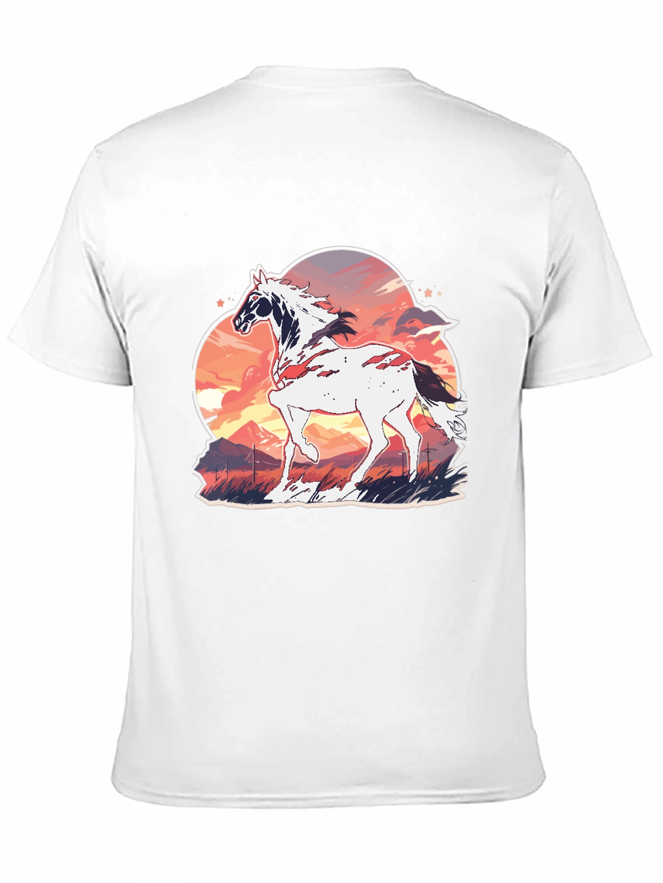 Horse Sunset Graphic Tee - Stylish Comfort