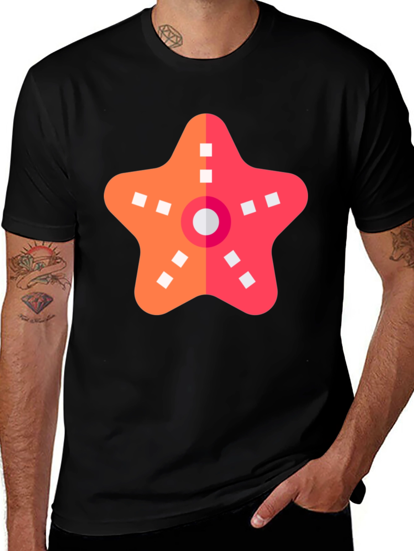 Starfish Graphic Black T-Shirt - Coastal Casual