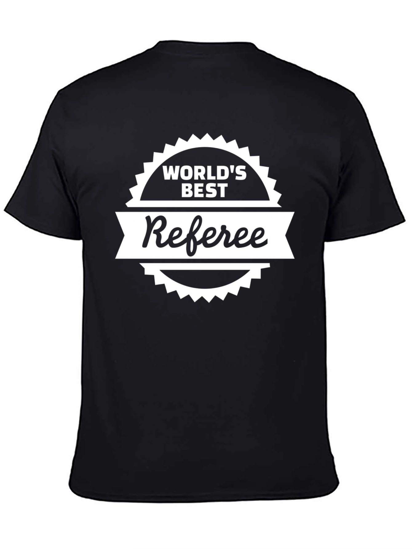 Worlds Best Referee T-Shirt - Black Novelty Tee