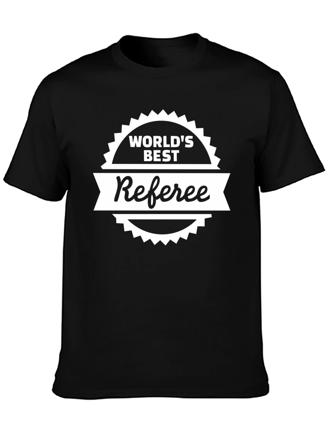 Worlds Best Referee T-Shirt - Black Novelty Tee