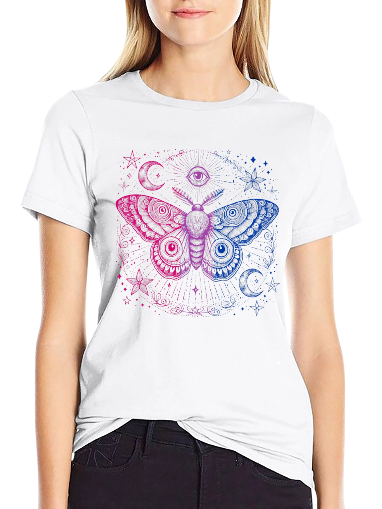 Bisexual Pride Moth Graphic T-Shirt